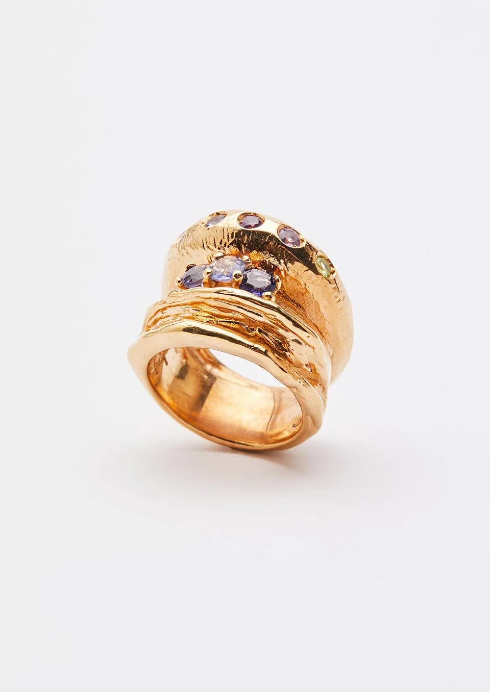 Voodoo Jewels Bold Shapes Fei anello oro pietre naturali