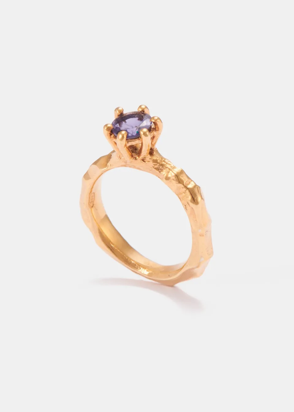 Voodoo Jewels Love Letter Blue anello solitario iolite taglia M