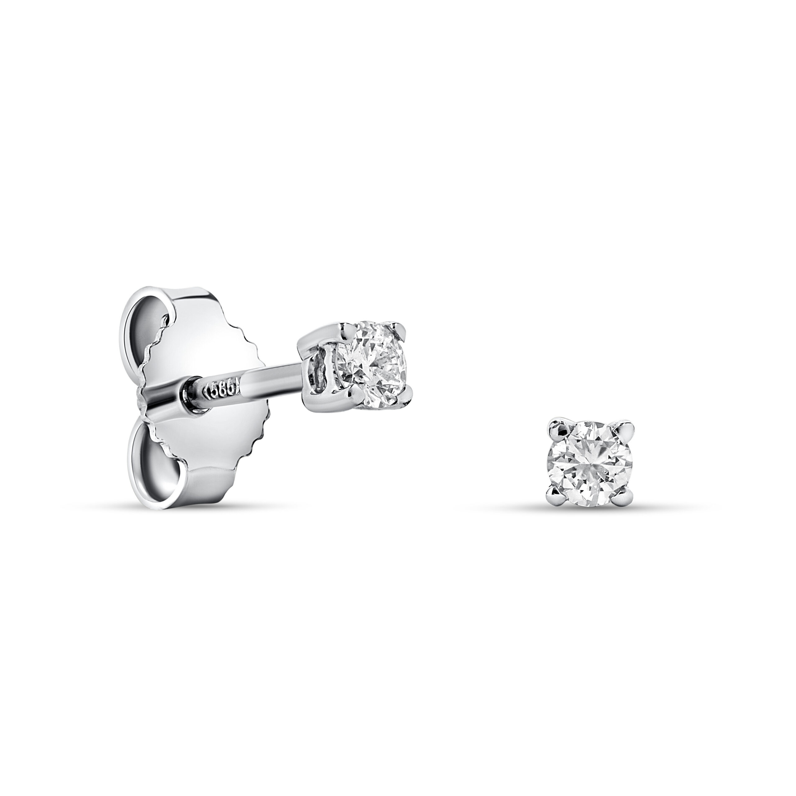 Miore Orecchini Oro Bianco 14 Kt (585)