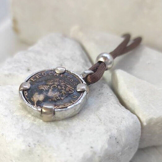 Anna Gioielli Monete Romane Pendente argento moneta bronzo
