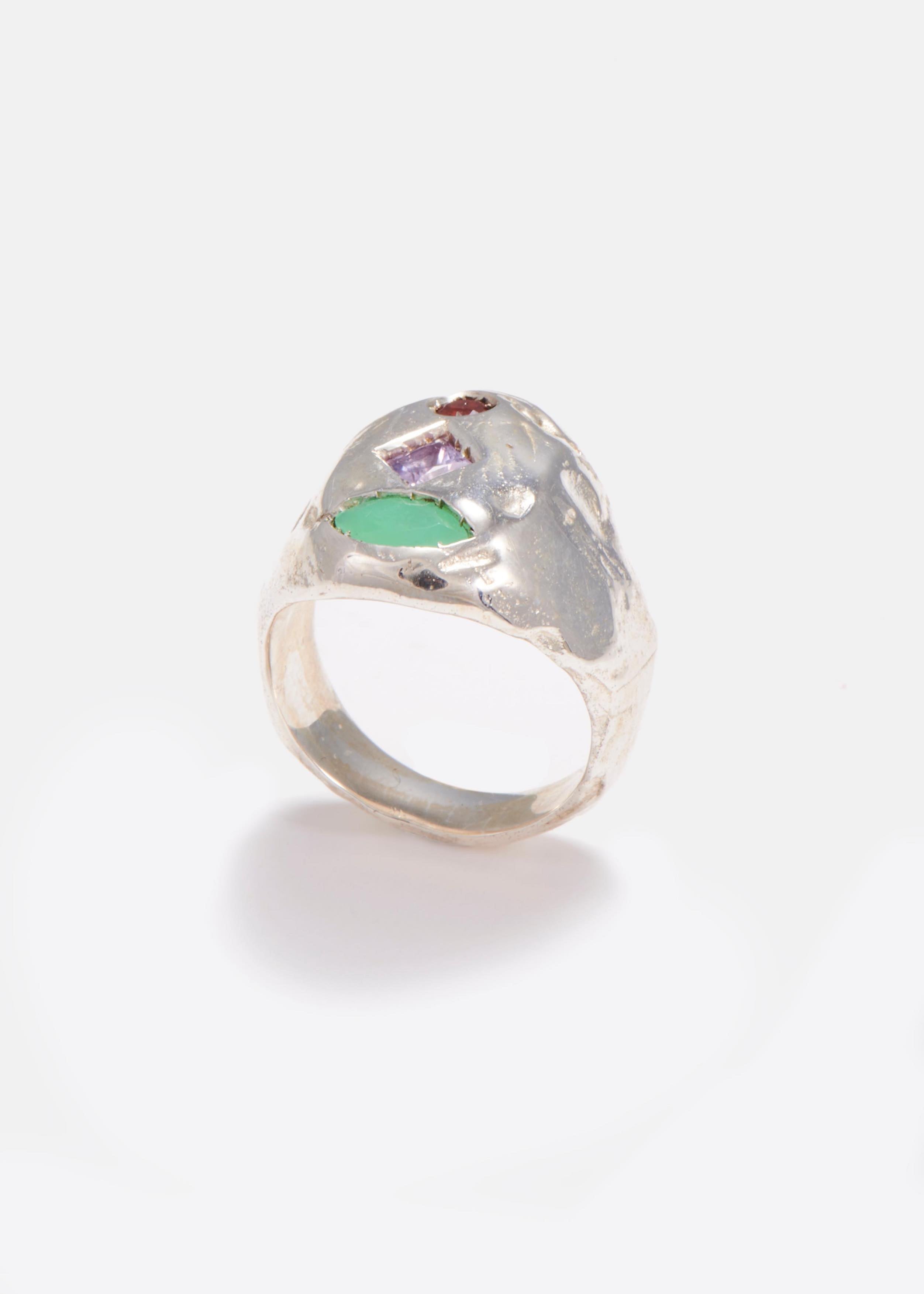 Voodoo Jewels Bold Shapes Placita anello chevalier taglia M