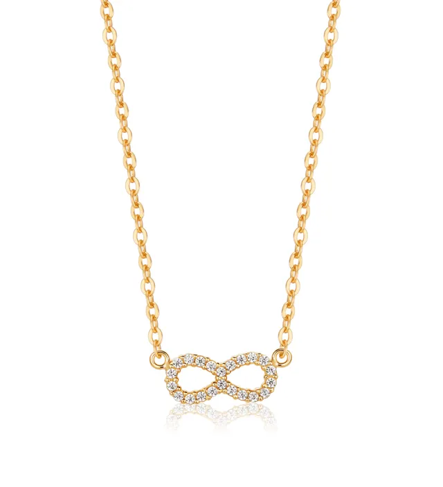 Miore Necklace Collana in Oro Giallo 9kt Zirconia Cubica