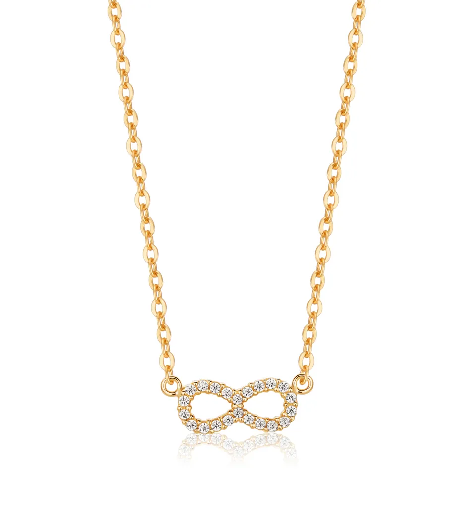 Miore Necklace Collana in Oro Giallo 9kt Zirconia Cubica