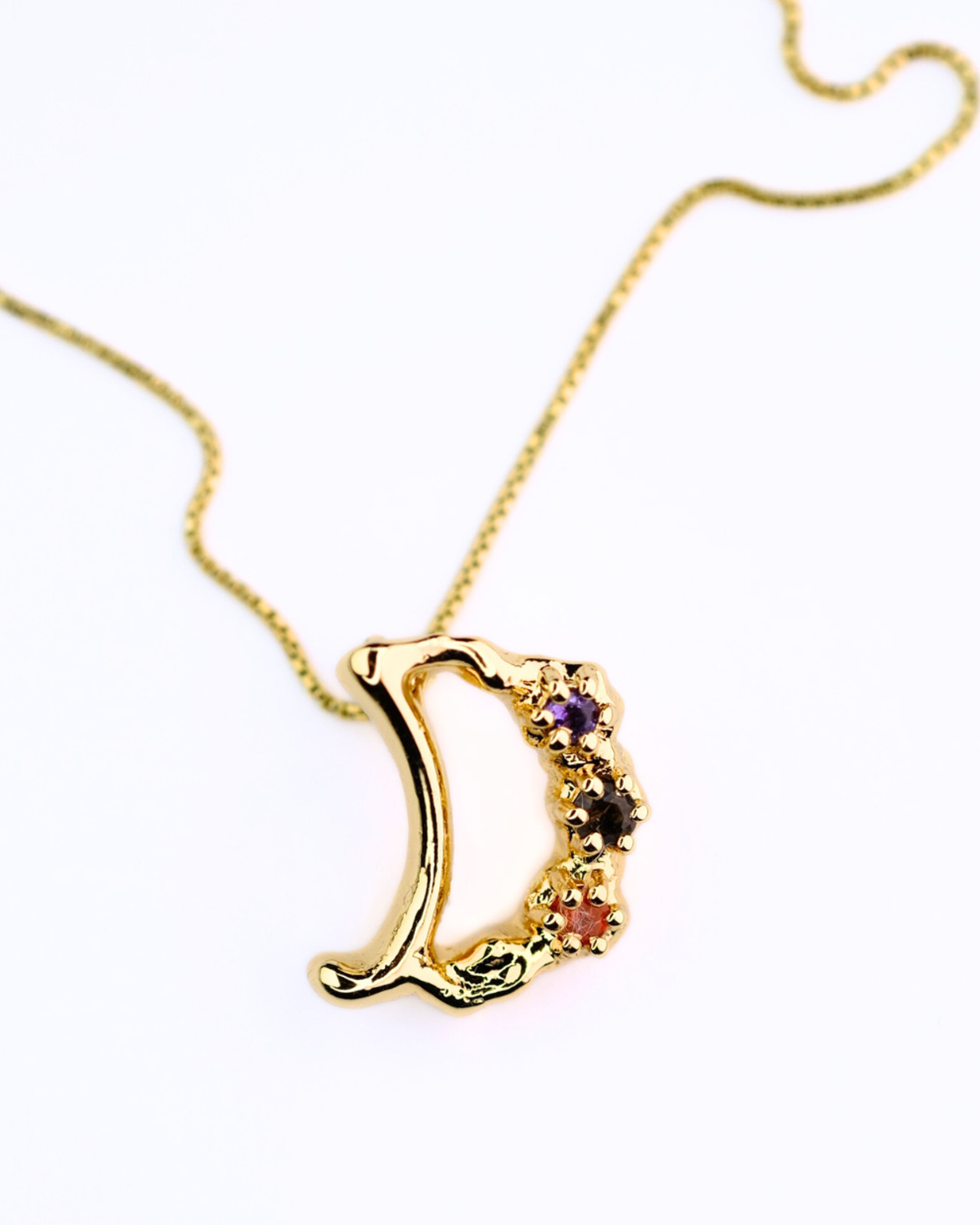 Voodoo Jewels Voodoolarium collana lettera A placcato oro 45 cm