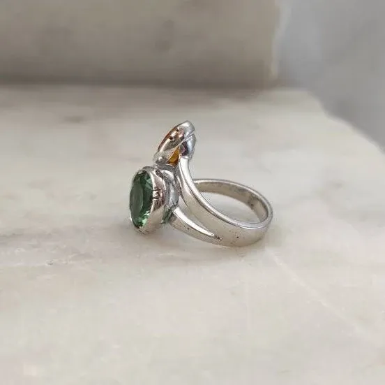 Anna Gioielli Anelli anello argento 925 pietre verdi arancioni