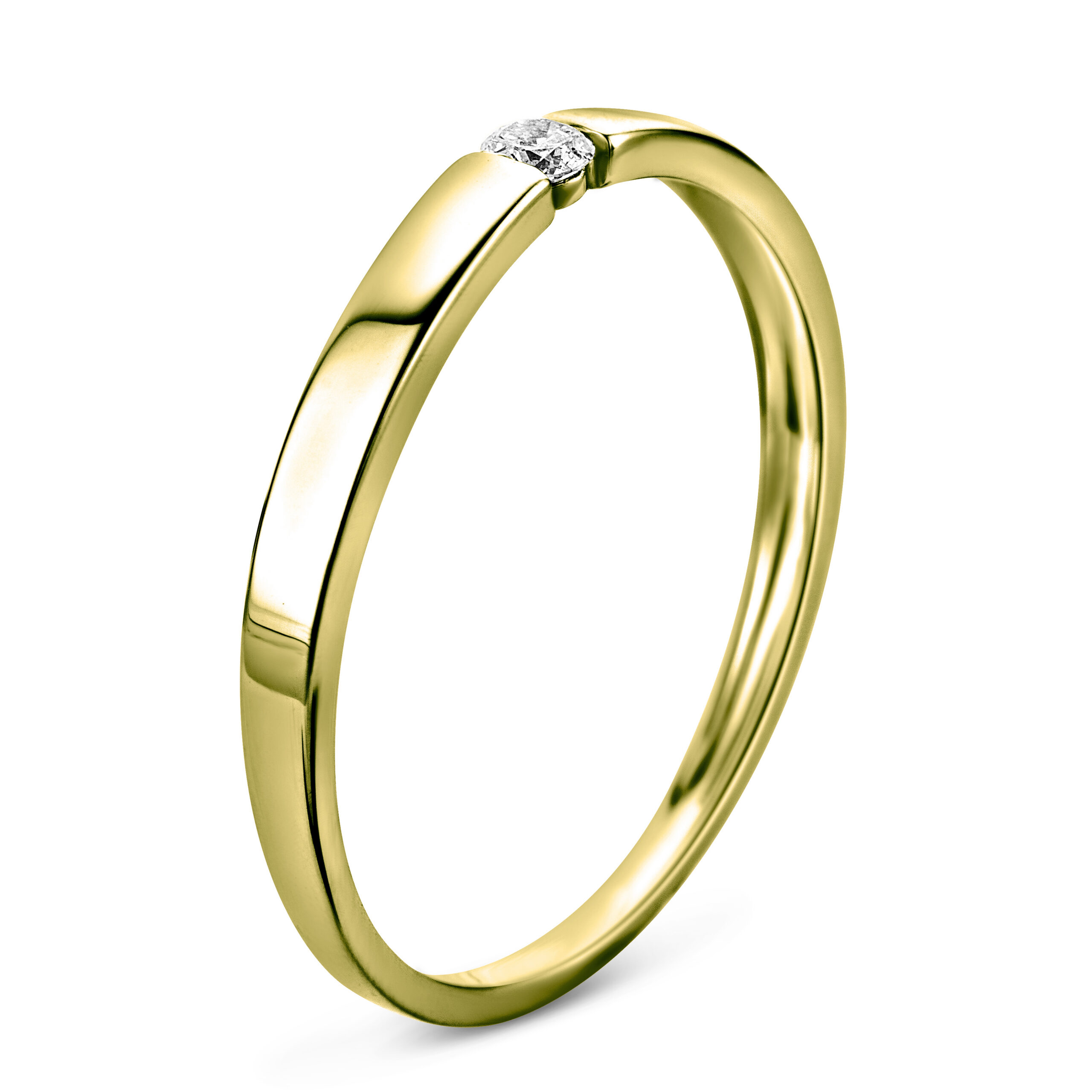 Miore Ring Anello Oro Giallo 9Kt Senza Pietra