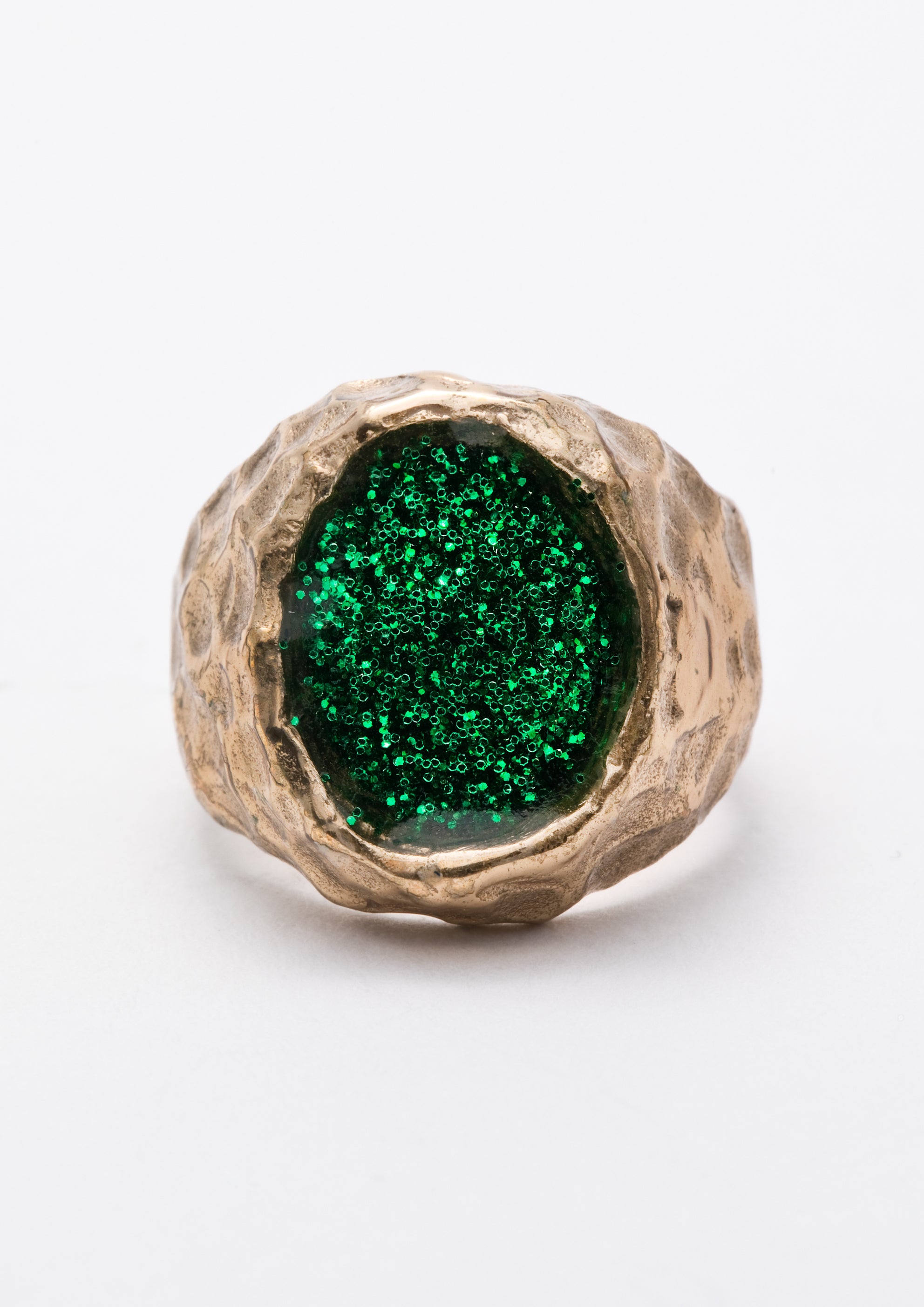 Voodoo Jewels Sigilla Green Sigillum Anello Bronzo Placcato Oro