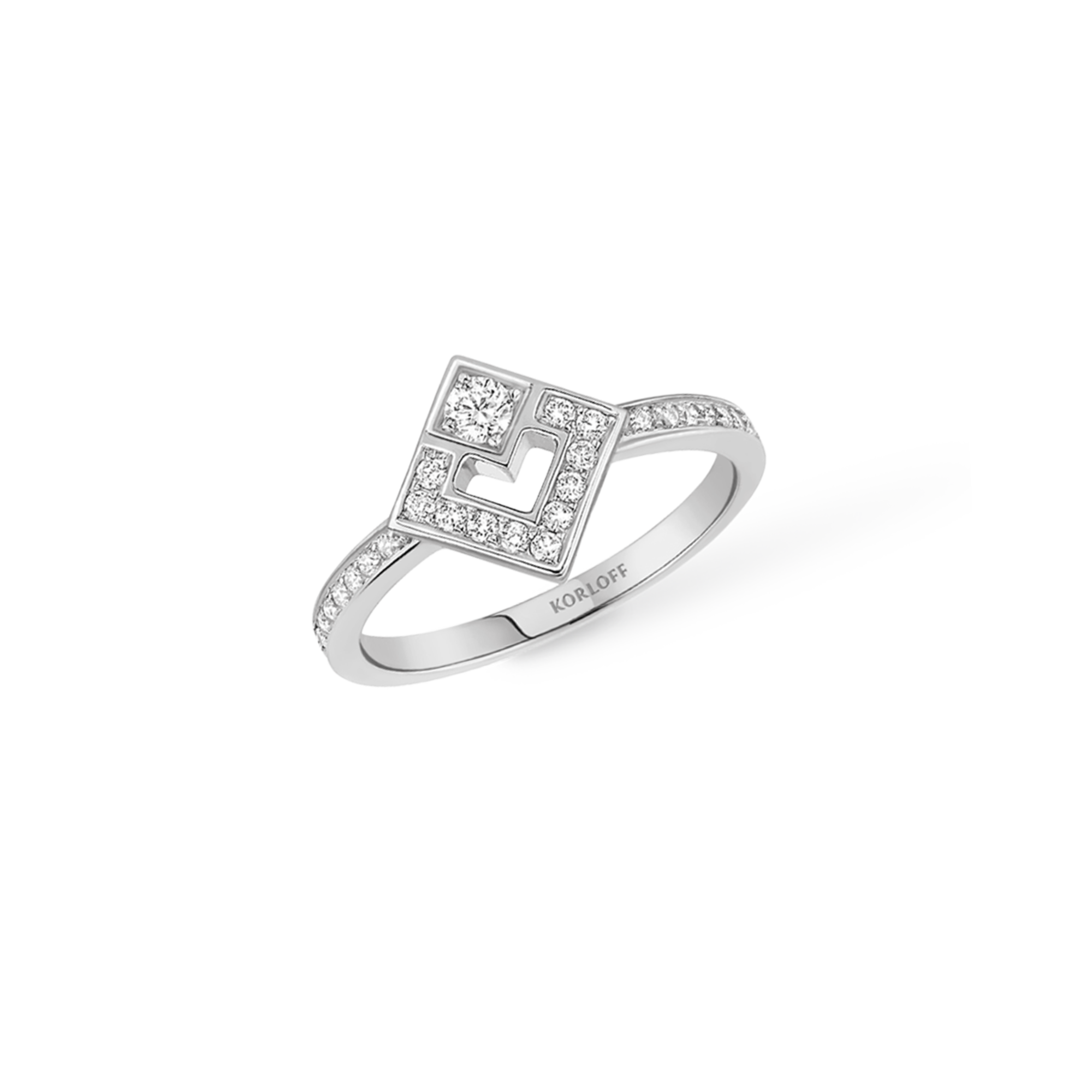 Korloff Eclat JER02 anello oro bianco diamanti misura 52