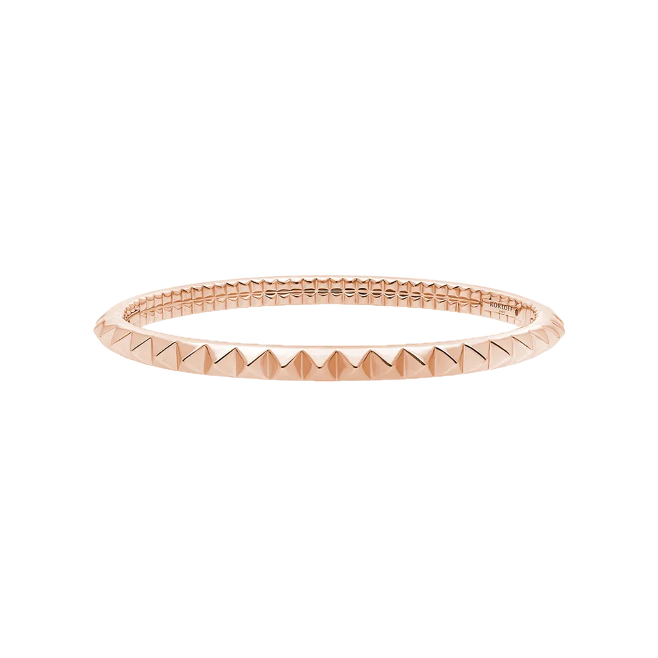 Korloff Korlove JKVB04 bangle oro rosa cuore pavé 16 cm
