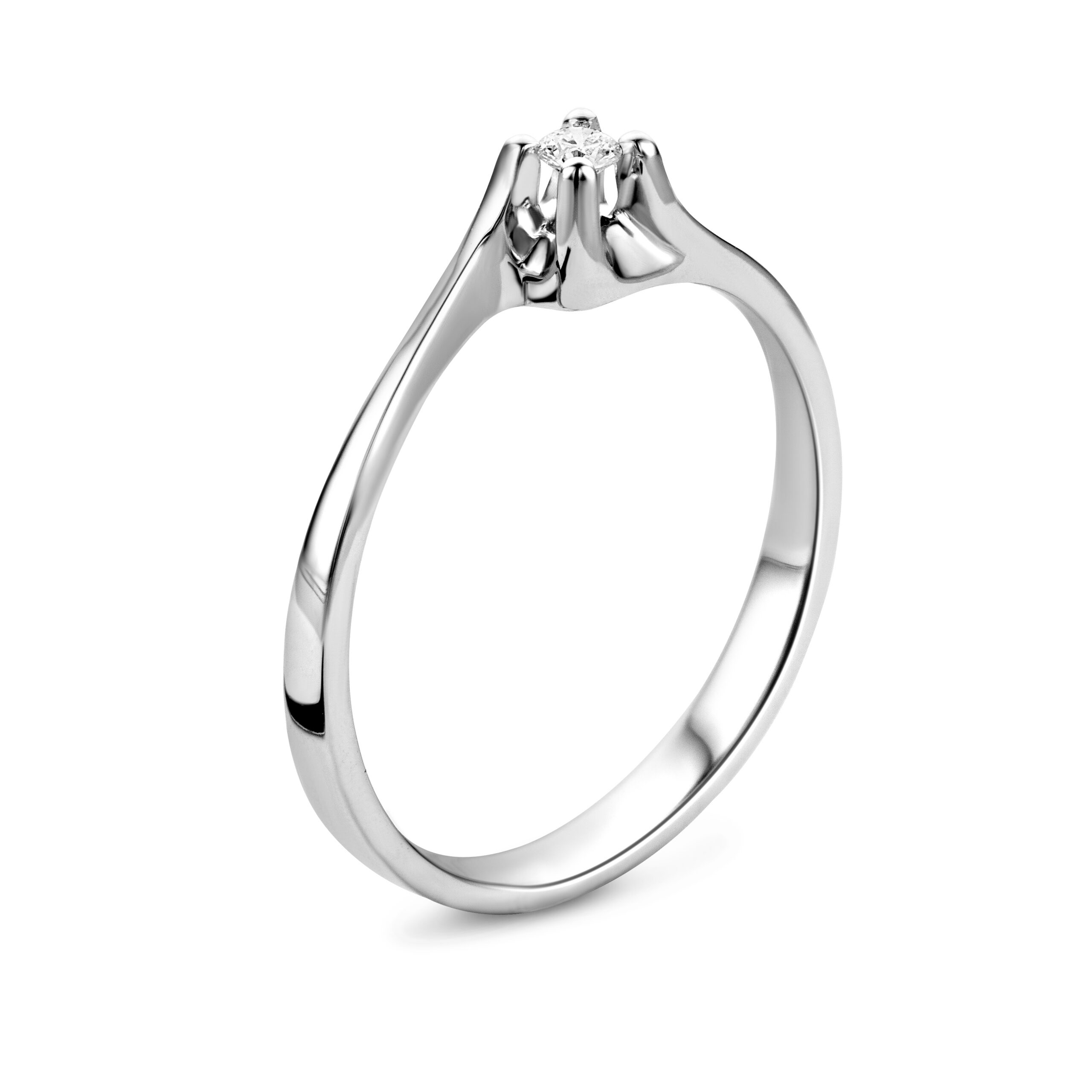 Miore Anello Oro Bianco 9KT Liscio