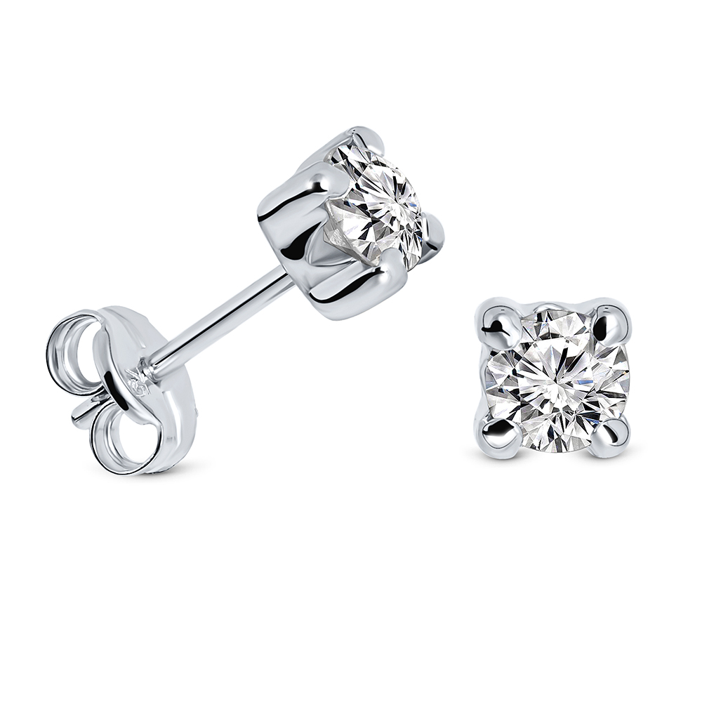 Miore Earrings Orecchini oro bianco zirconia 9kt