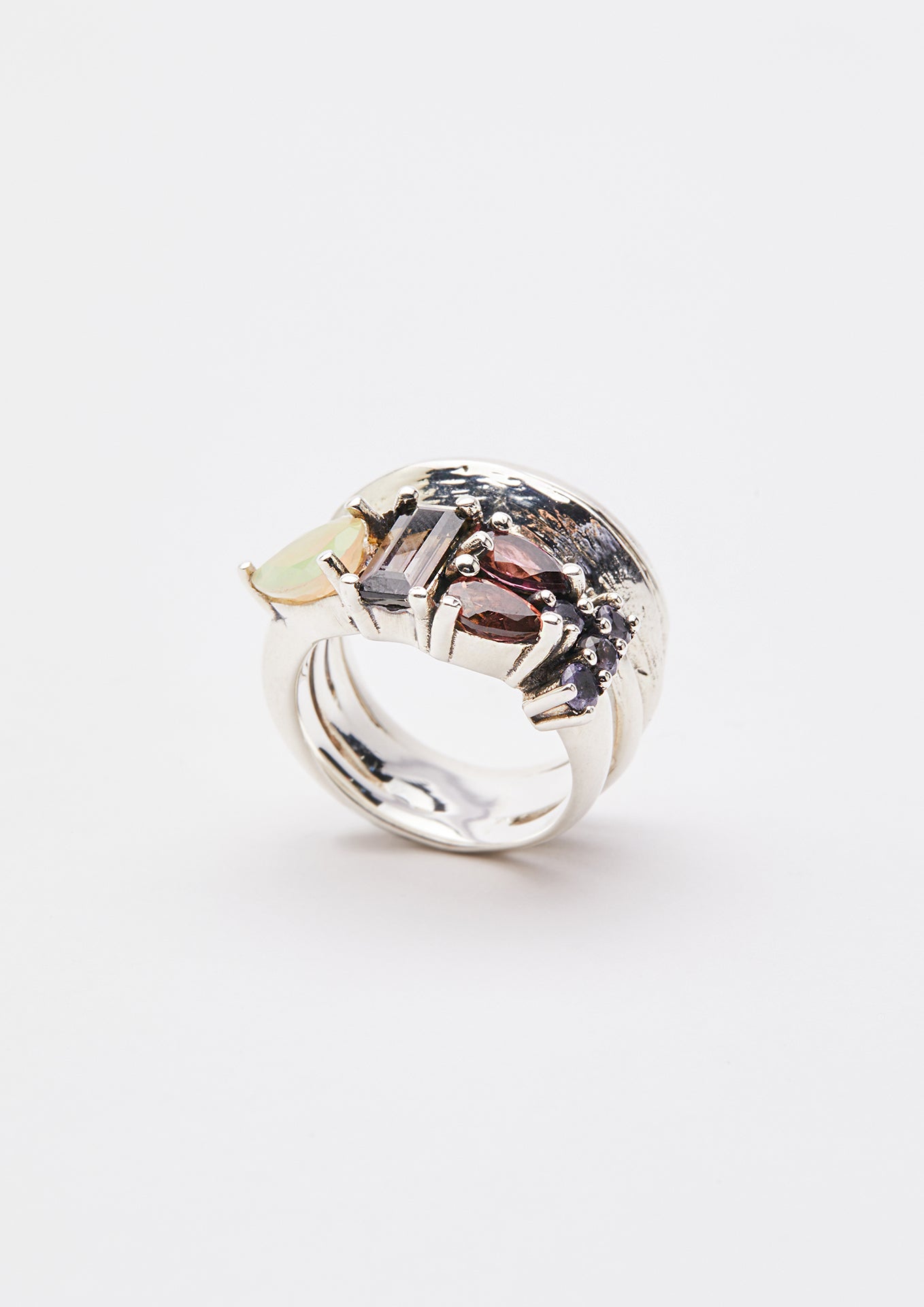 Voodoo Jewels Bold Shapes Siko anello tormaline M
