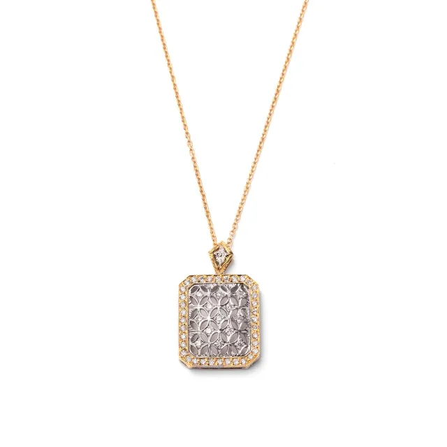Noi Gioielli Firenze 1873 Ornato pendente oro giallo ottagono