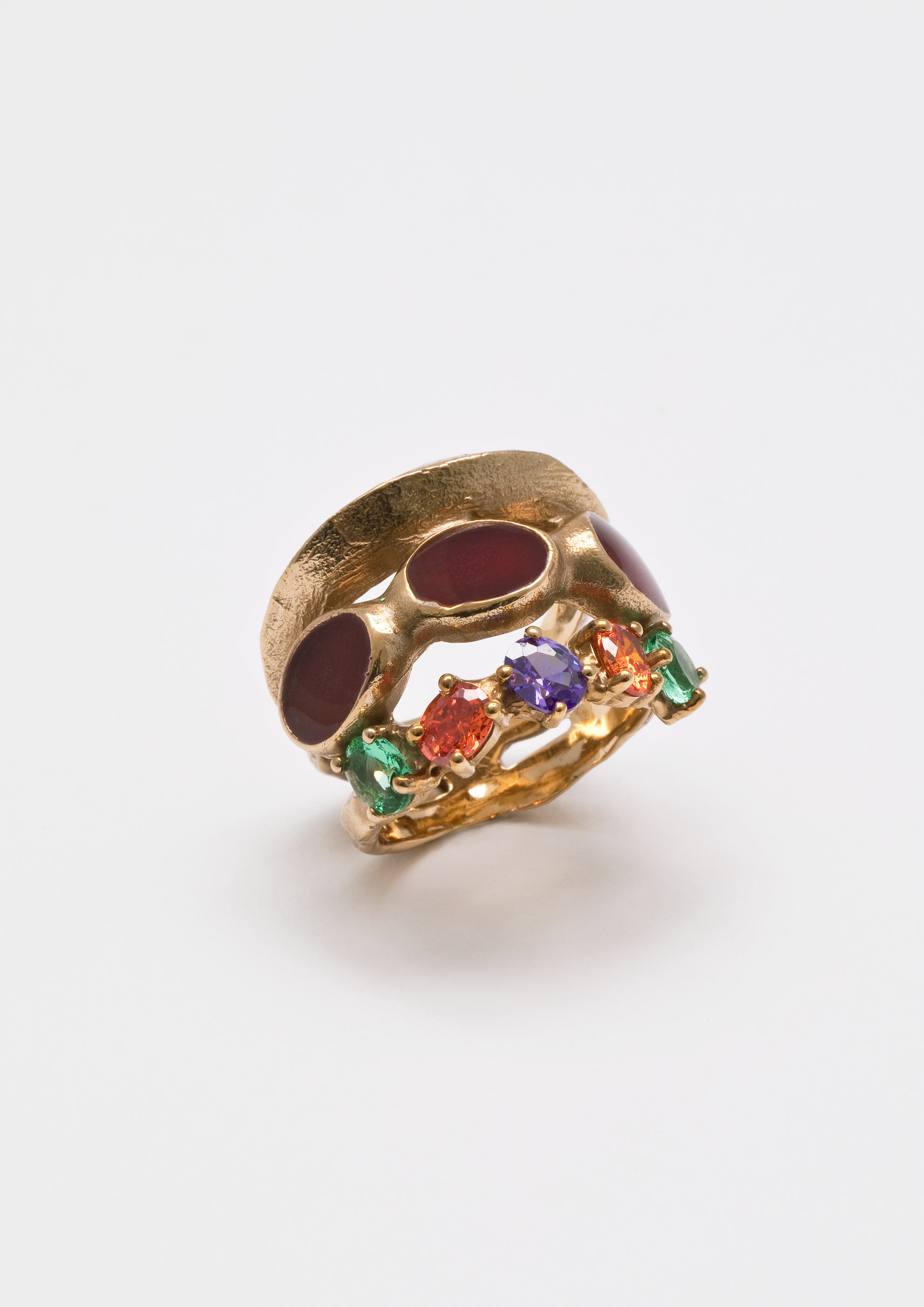 Voodoo Jewels Bold Shapes Sidaba anello bronzo pietre