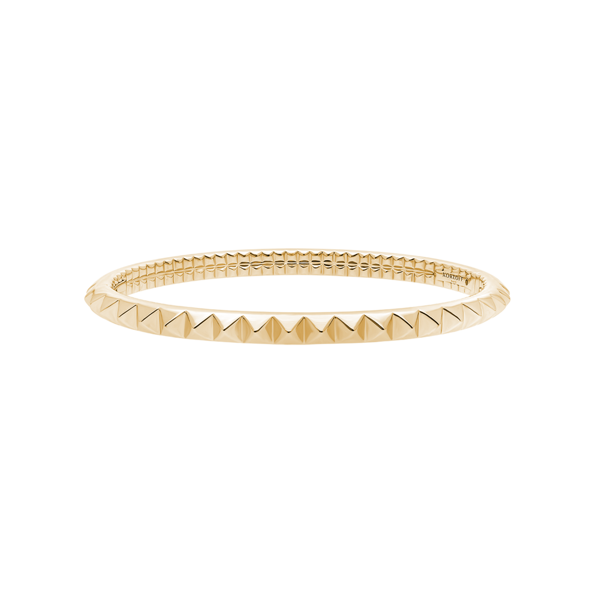 Korloff Korlove Jonc coeur pavé bracciale oro giallo 15 cm