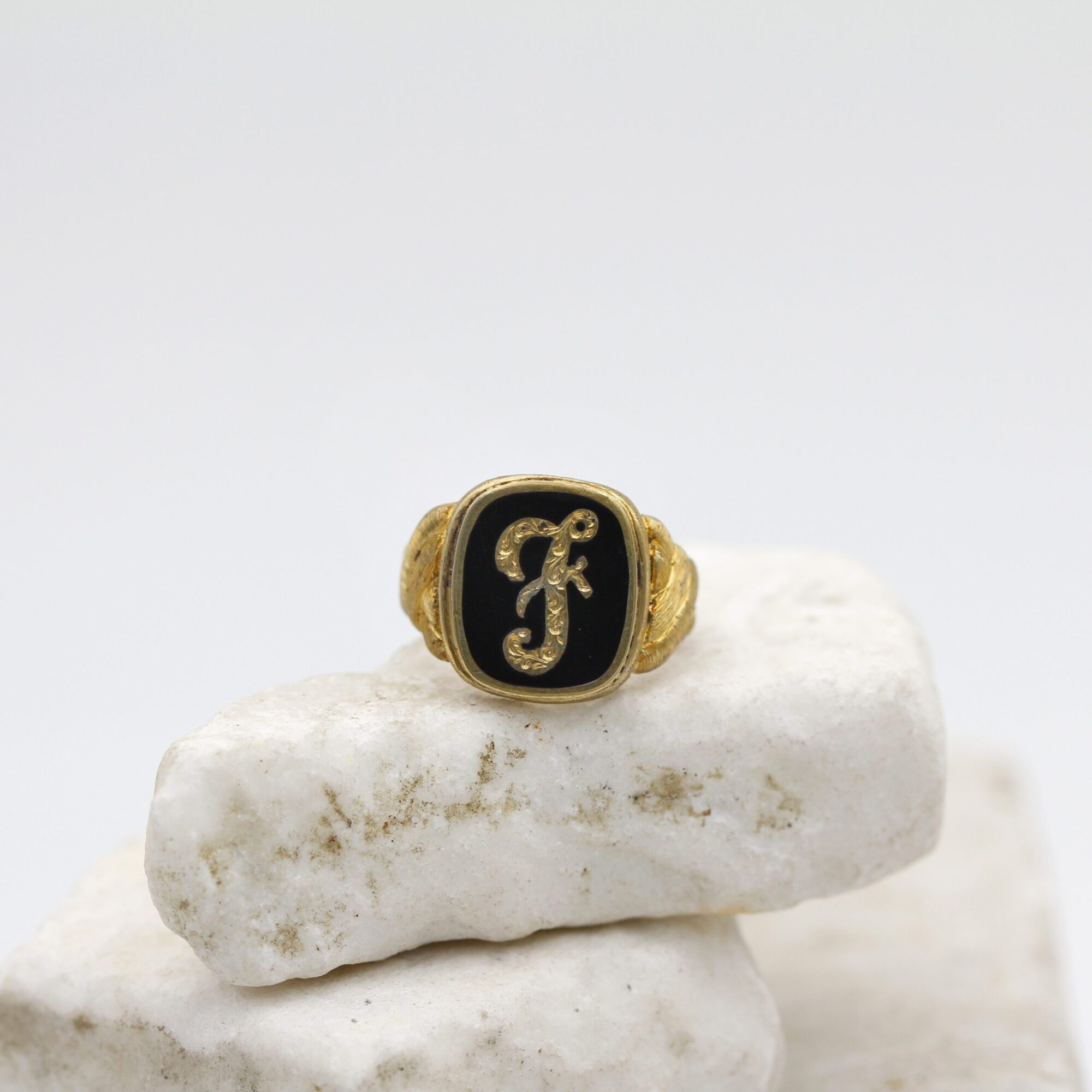 Anna Gioielli Collezione Uomo Anello iniziale F argento uomo oro