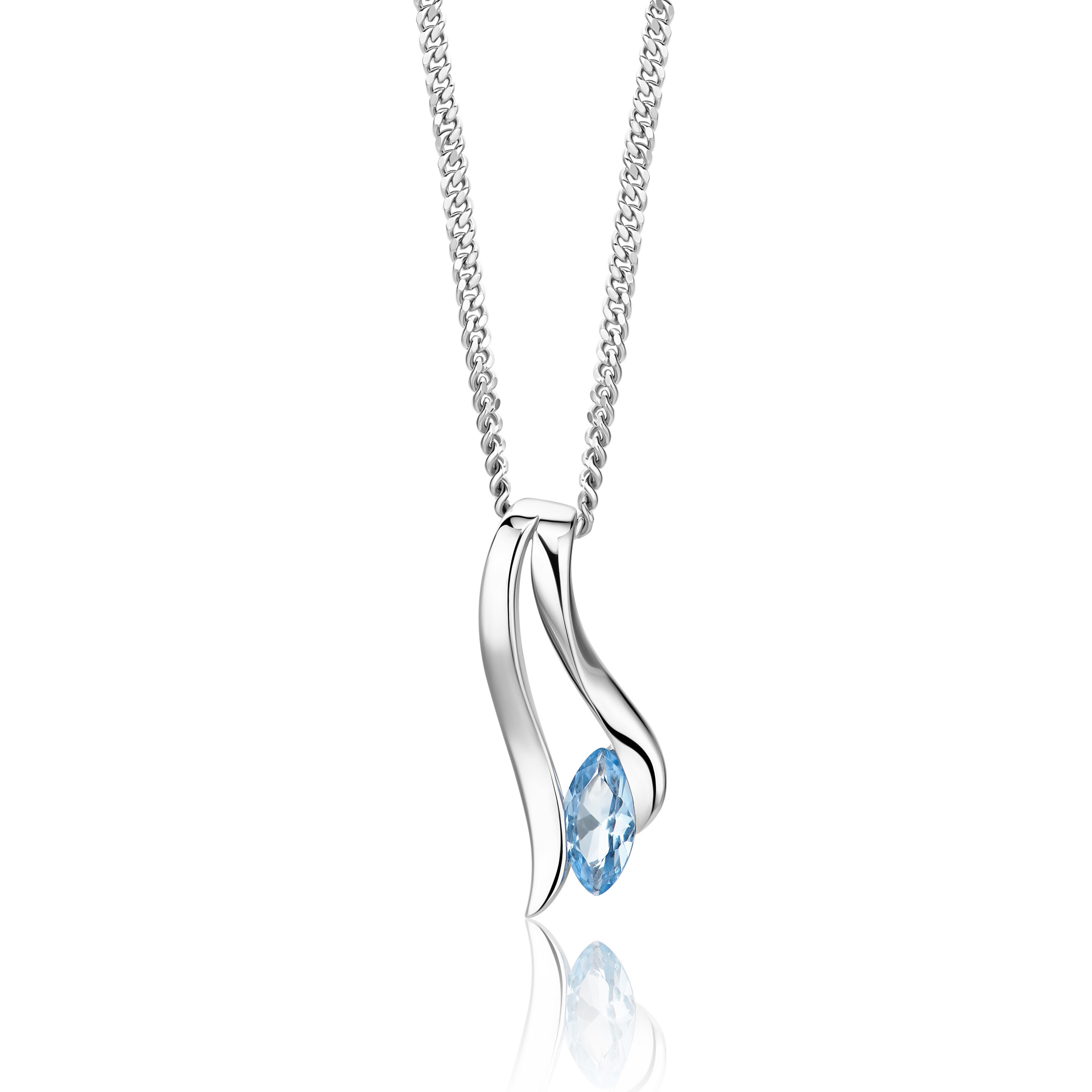 Miore Necklace collana argento 925 topazio blu