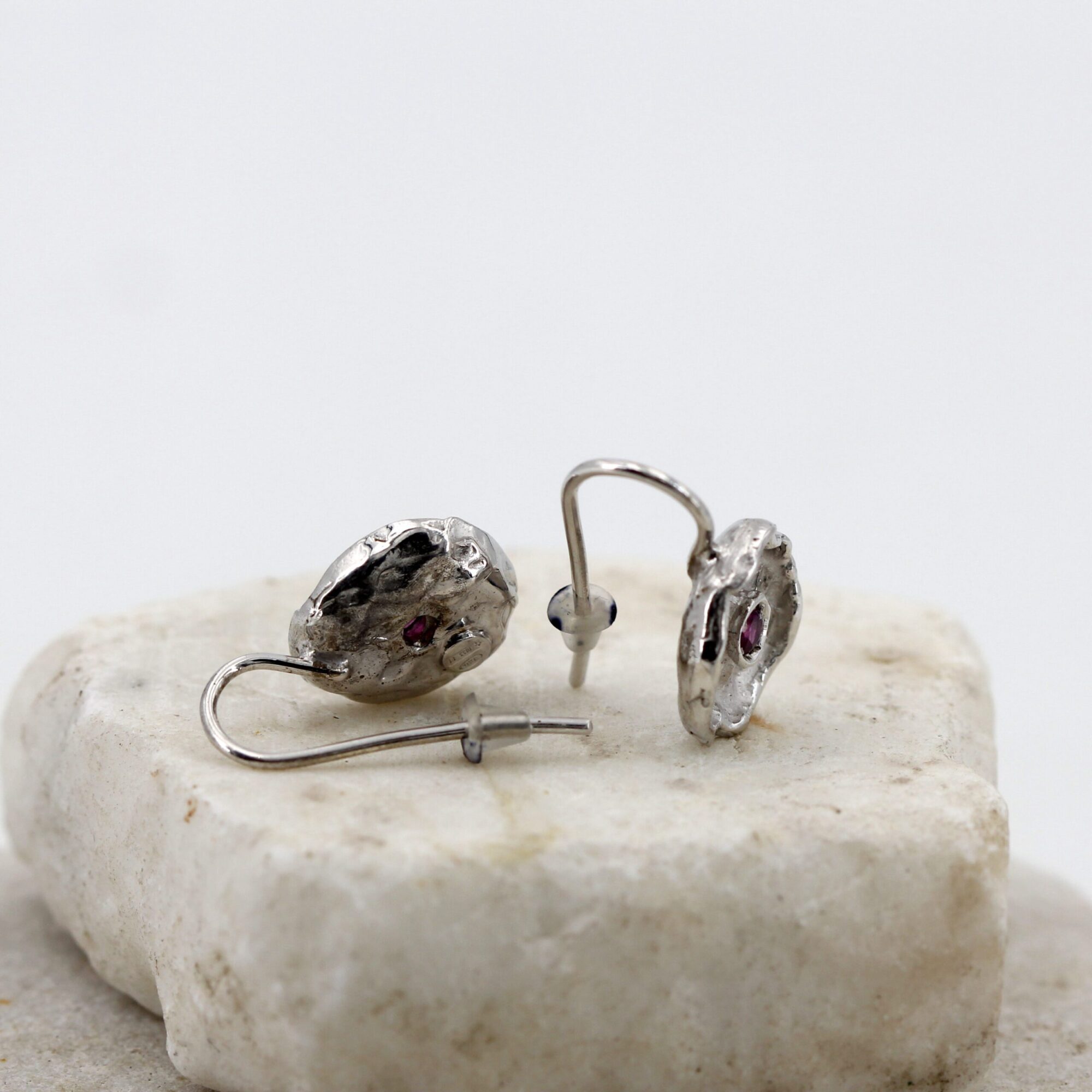 Anna Gioielli Winter Flower Orecchini Argento Rodolite 13 mm