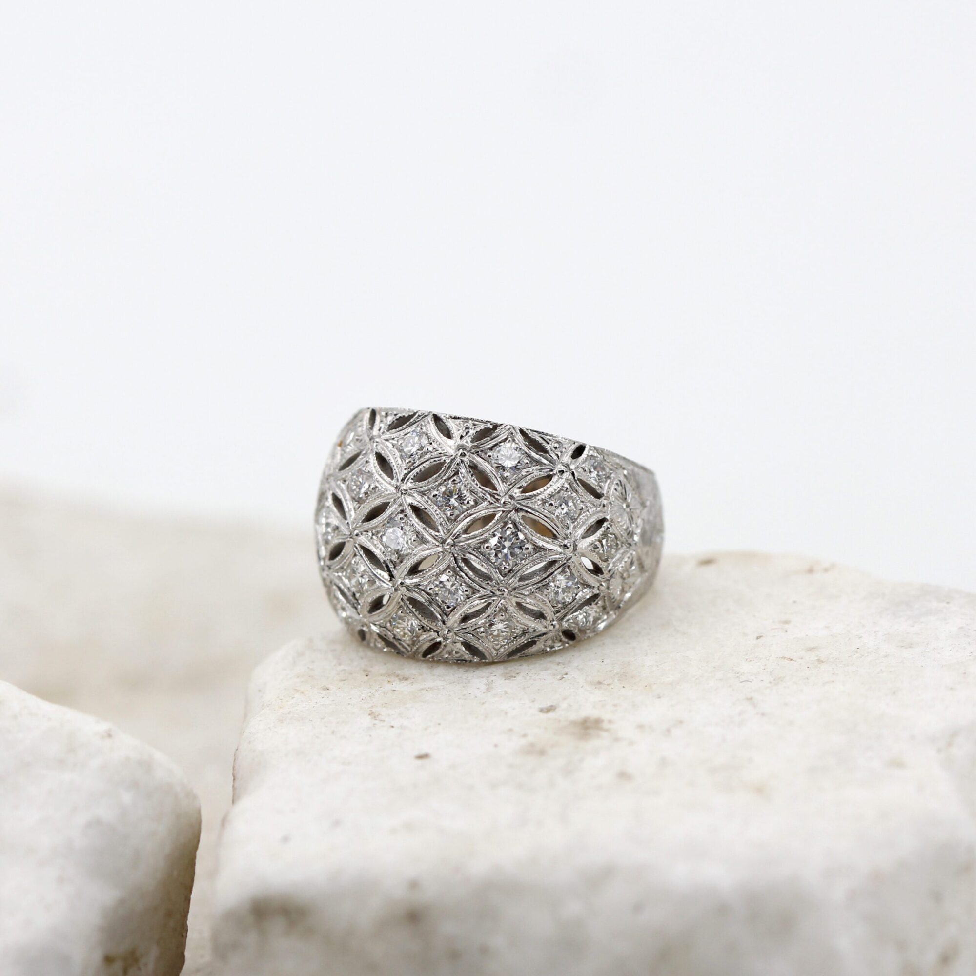 Anna Gioielli Fiorentino anello oro bianco diamanti 1,06 ct