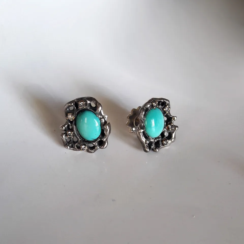 Anna Gioielli Jolly Jewels Orecchini argento oro turchese diamanti