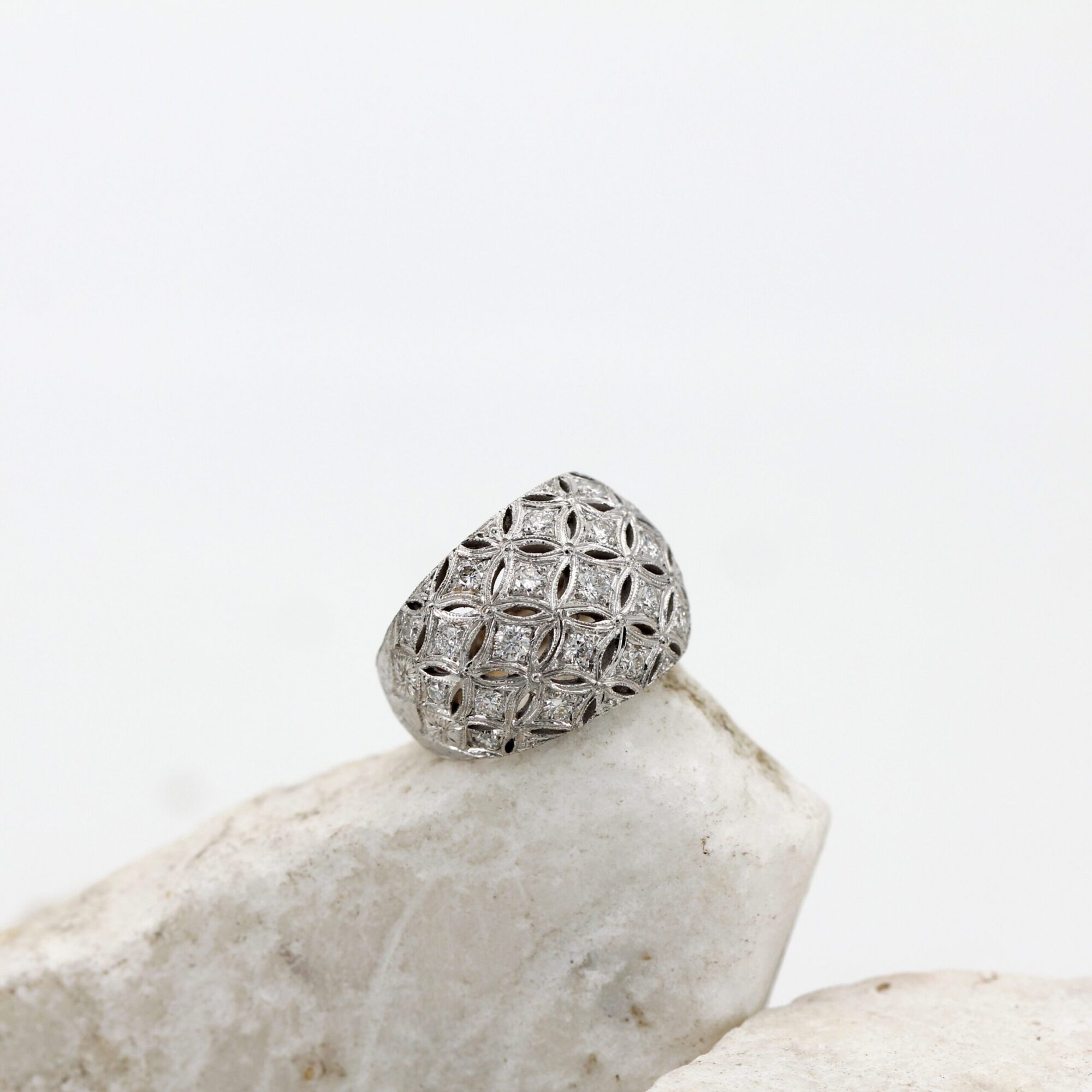 Anna Gioielli Fiorentino anello oro bianco diamanti 1,06 ct
