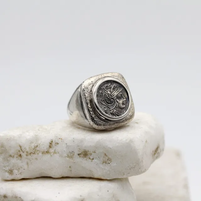 Anna Gioielli Monete Romane anello argento moneta martellato