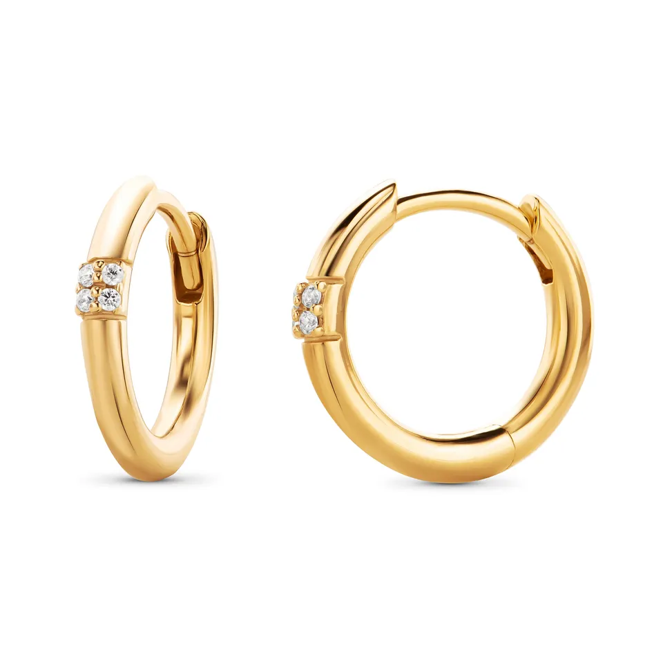 Miore orecchini argento 925 dorato zirconia