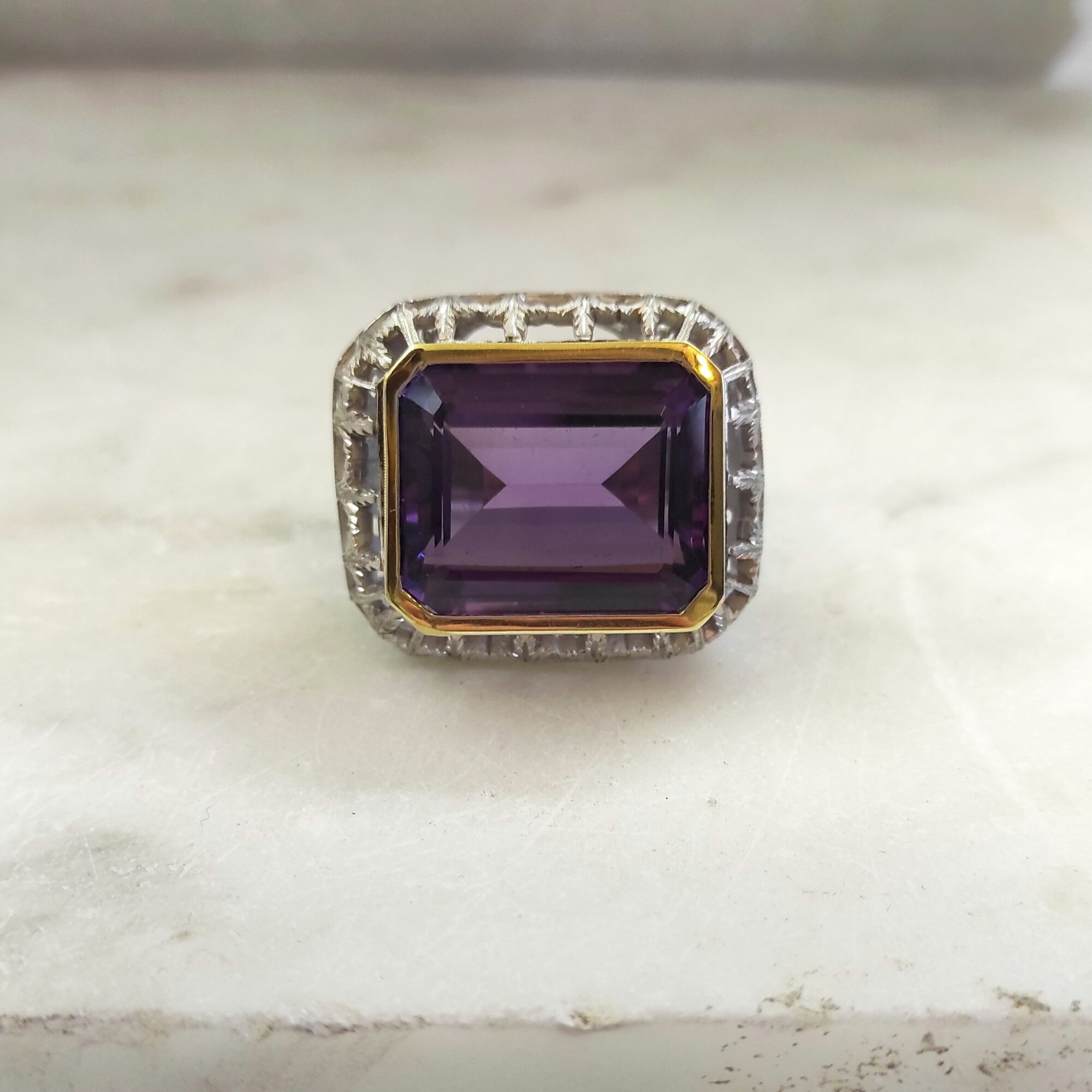 Jolly Jewels anello oro argento ametista 29 ct fiorentino