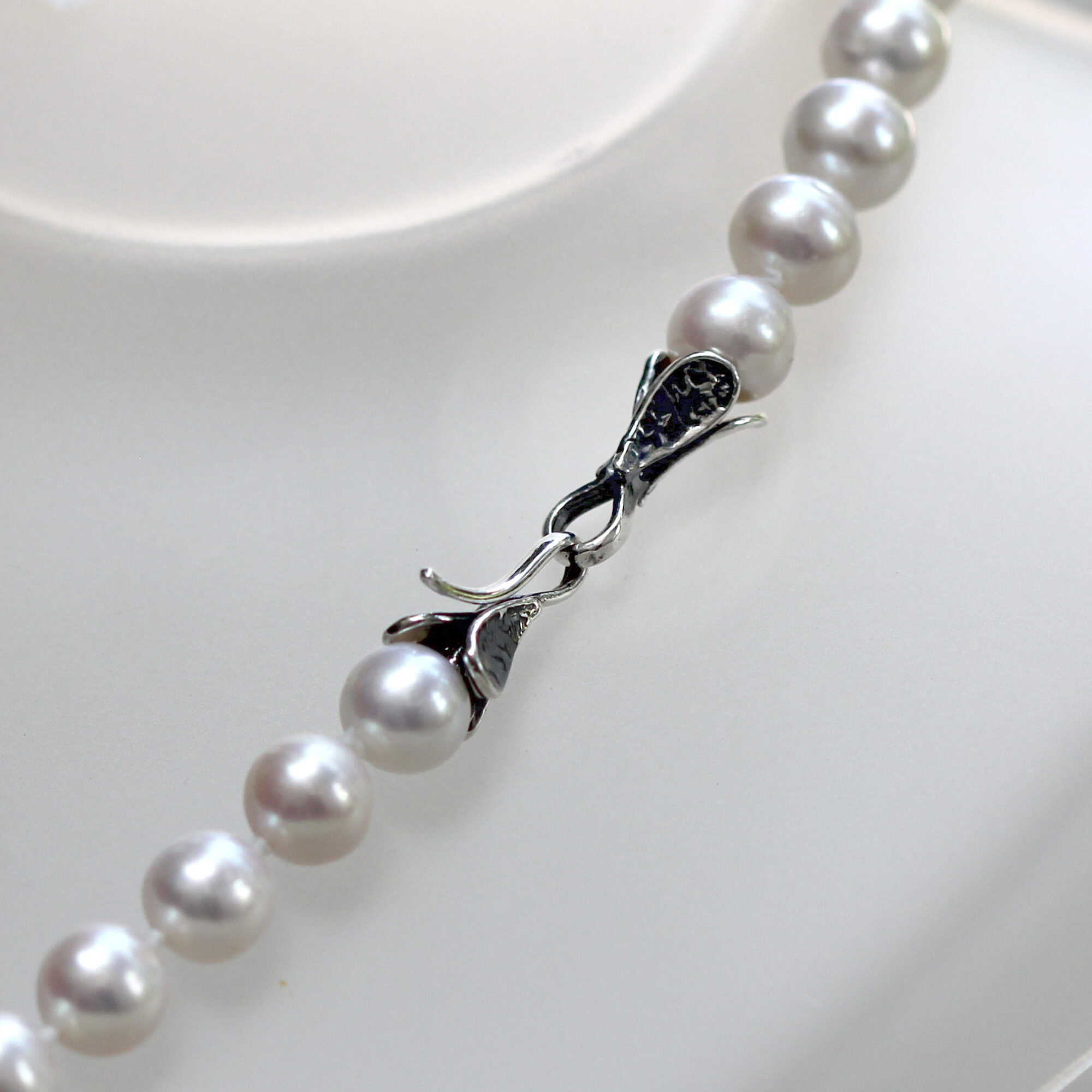 Anna Gioielli Choker Collana Perle Argento 48 cm 10/11 mm