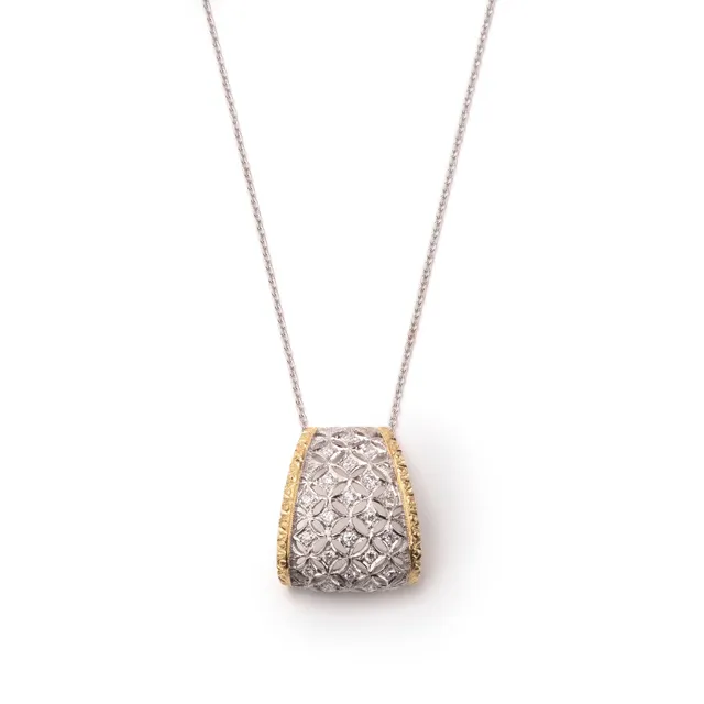 Noi Gioielli Firenze 1873 Ornato collana oro giallo diamanti 0,30 ct