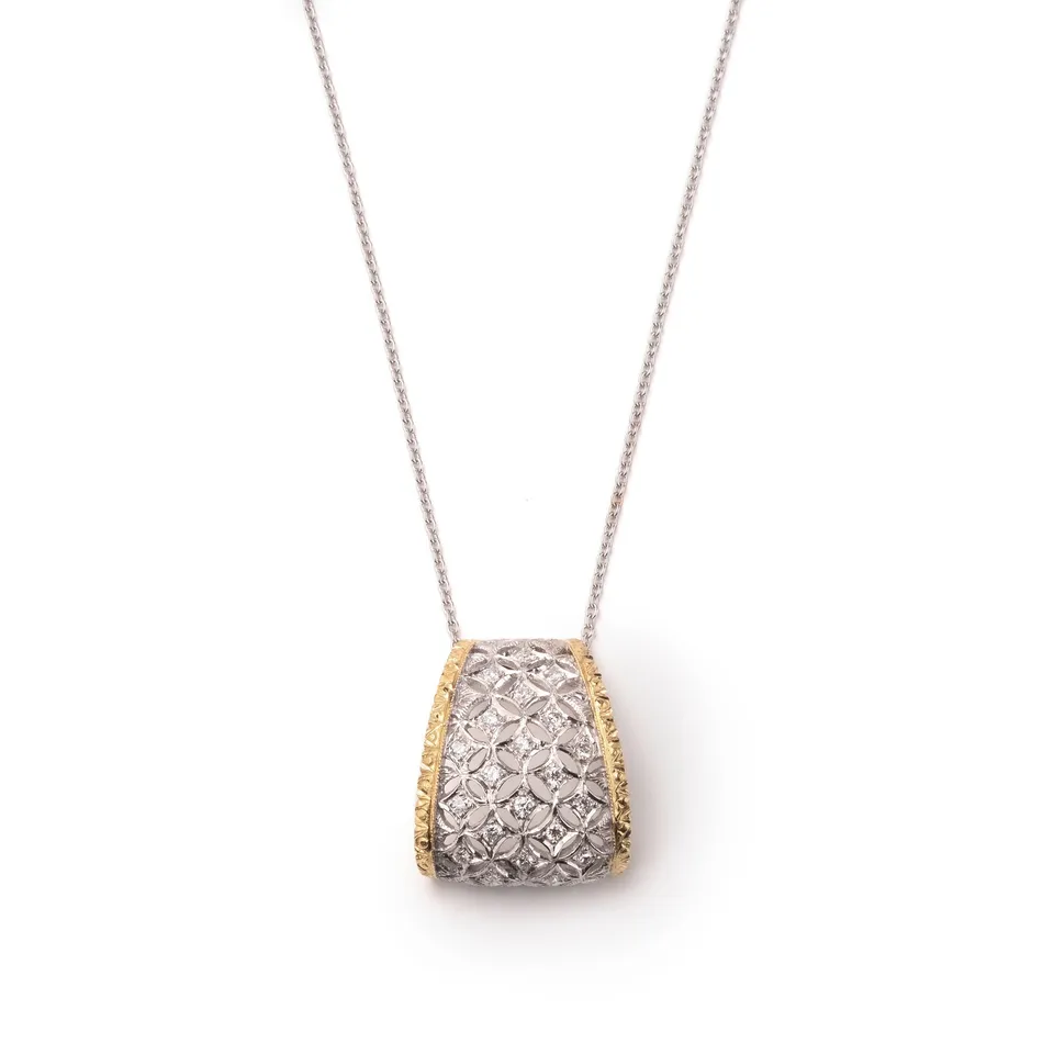 Noi Gioielli Firenze 1873 Ornato collana oro giallo diamanti 0,30 ct