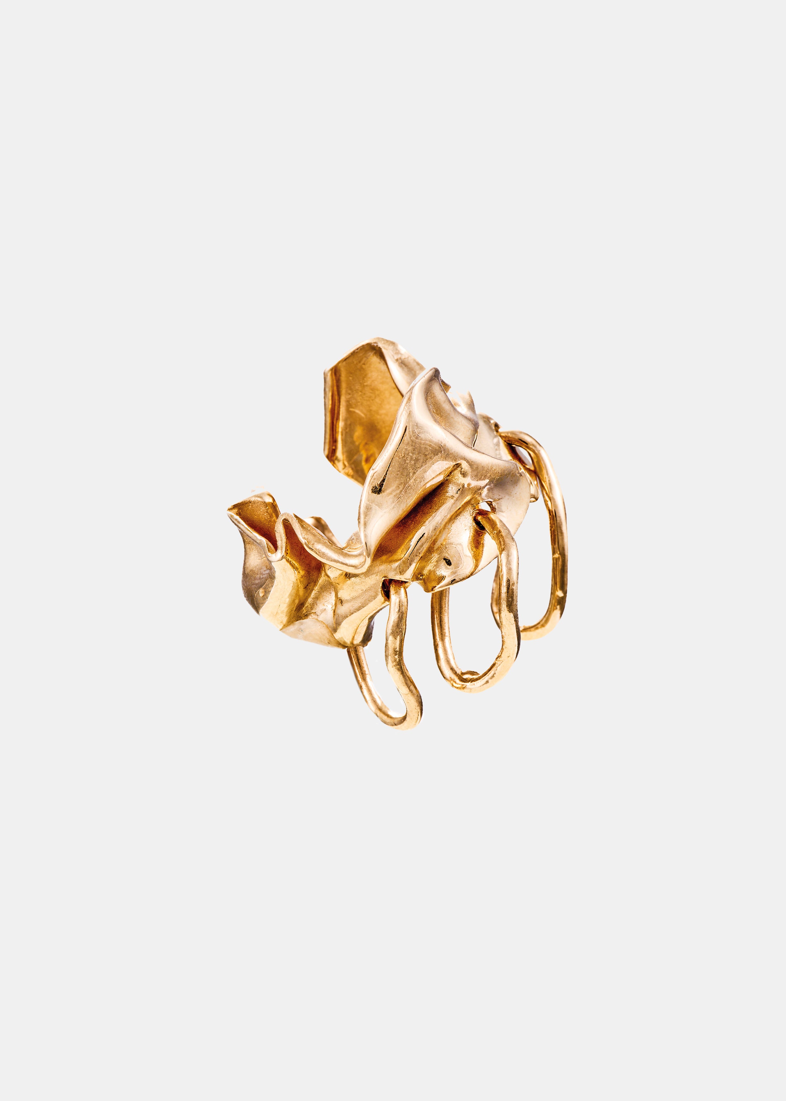 Voodoo Jewels Bold Shapes Katira earcuff bronzo dorato