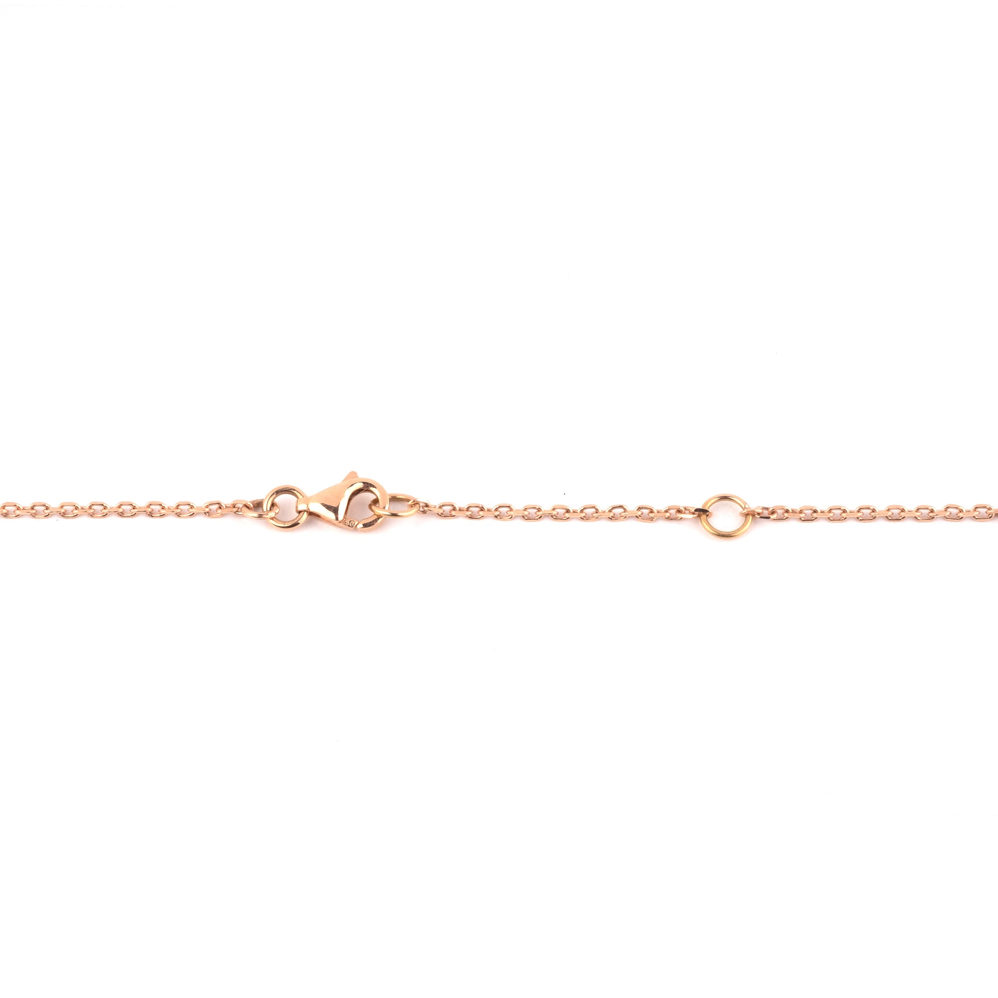 Noi Gioielli Ornato pendente oro rosa 18k doppi cuori diamanti