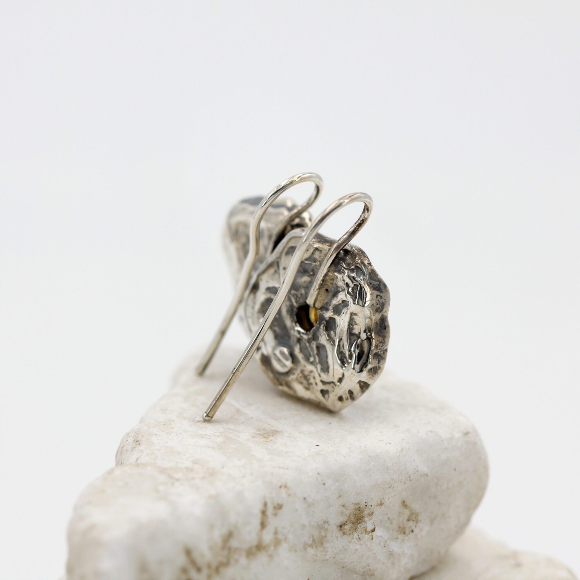 Anna Gioielli Winter Flower orecchini argento 925 quarzo citrino