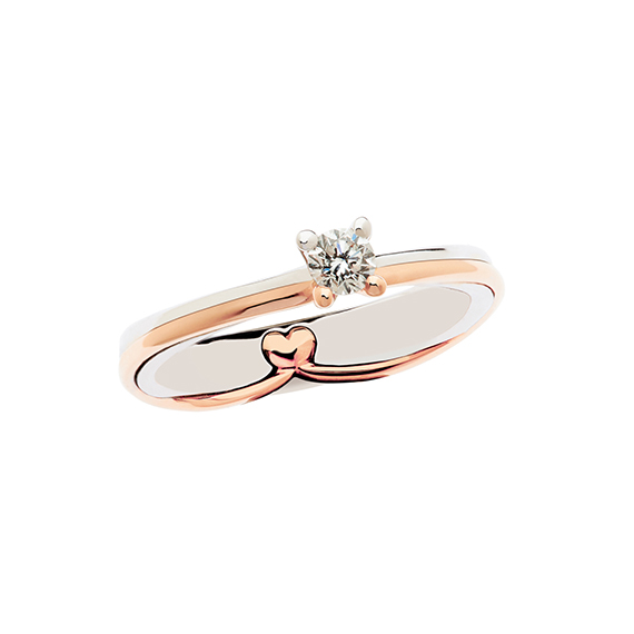 Polello Sì Lo Voglio Anello Solitario oro bianco diamante