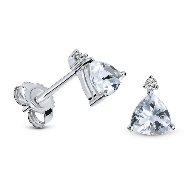 Miore Earrings Orecchini Oro Bianco 9KT Acquamarina