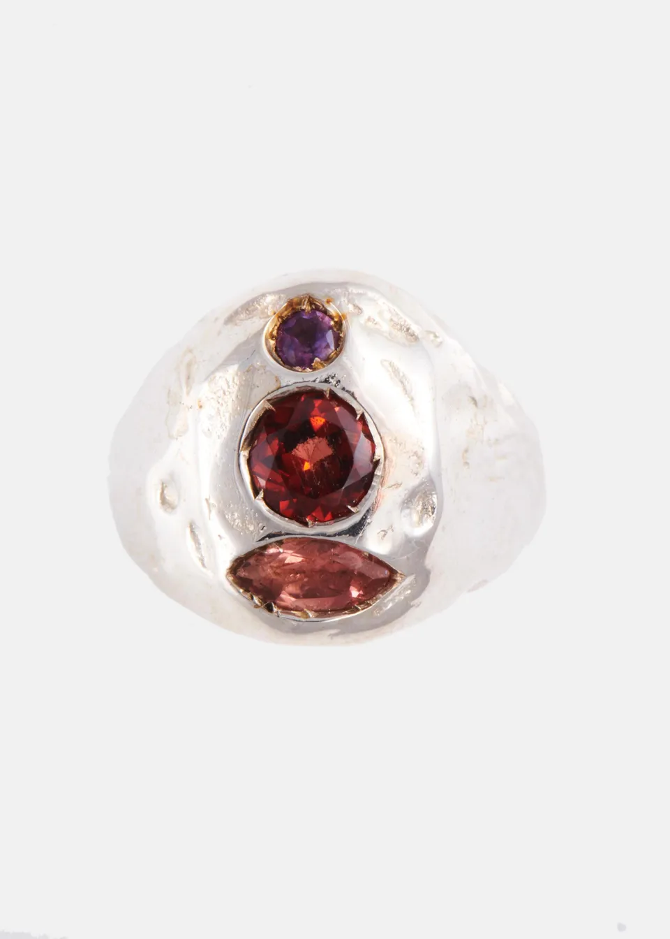 Voodoo Jewels Bold Shapes Sayula anello chevalier taglia M