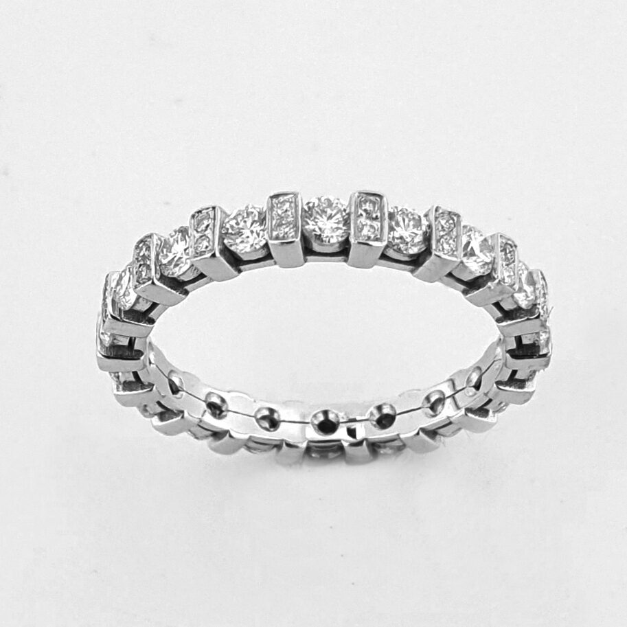 Anna Gioielli Classici veretta eternity oro bianco diamanti traversine