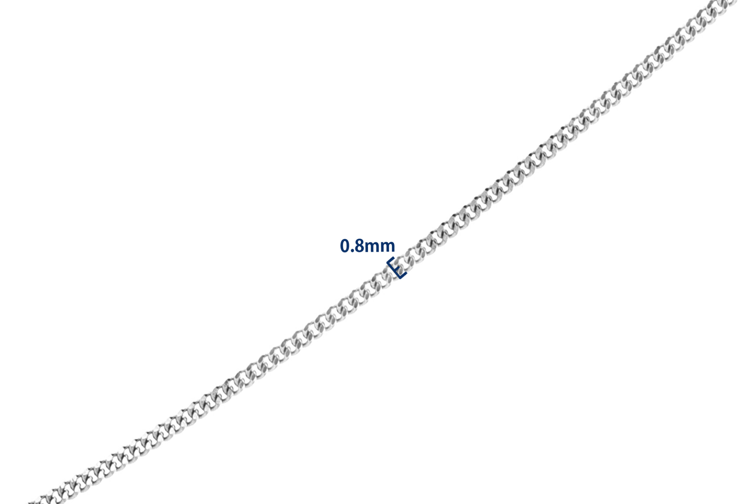 Miore Necklace Collana Oro Bianco 14KT Semplice