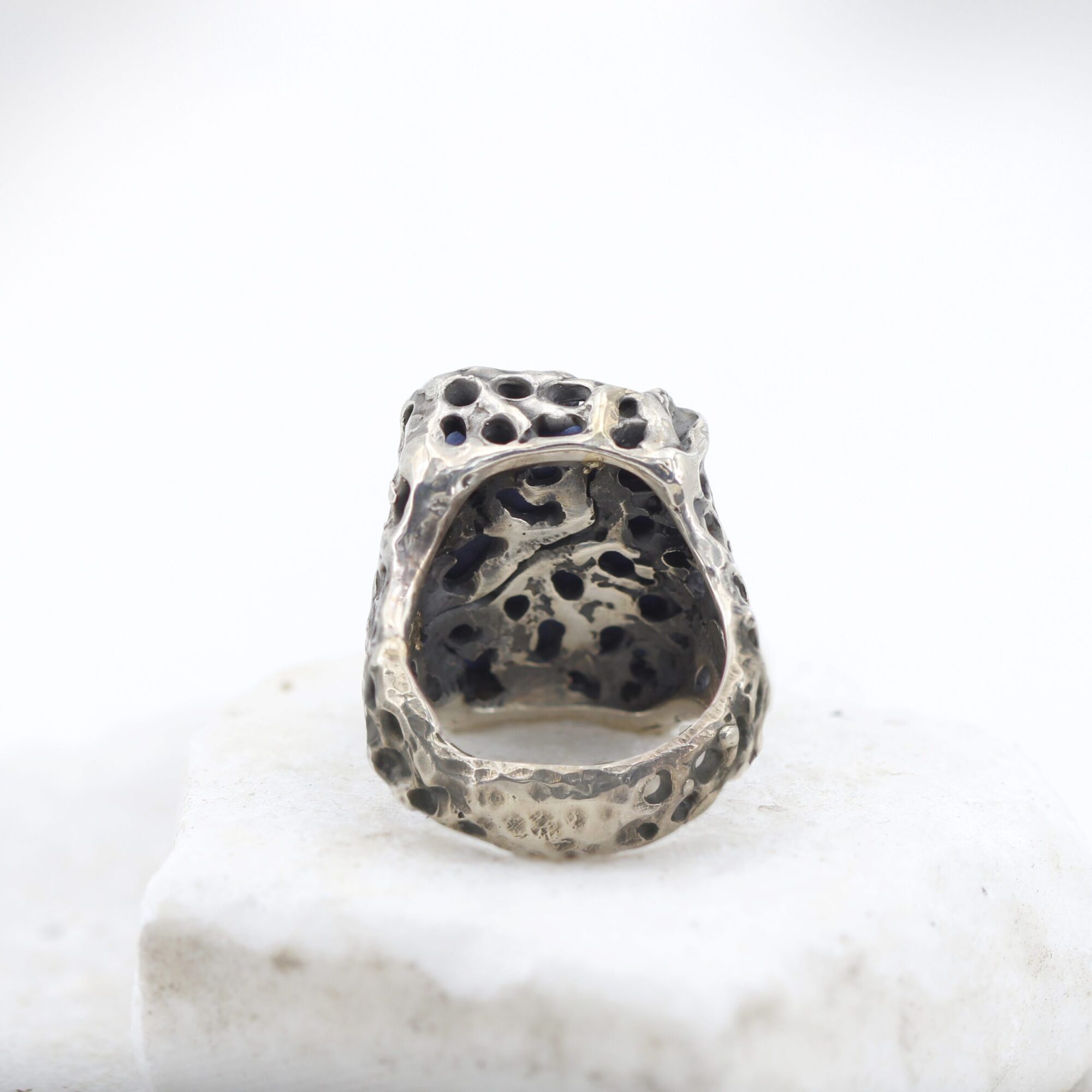 Anna Gioielli Marte anello argento lapislazzuli 15x20 mm