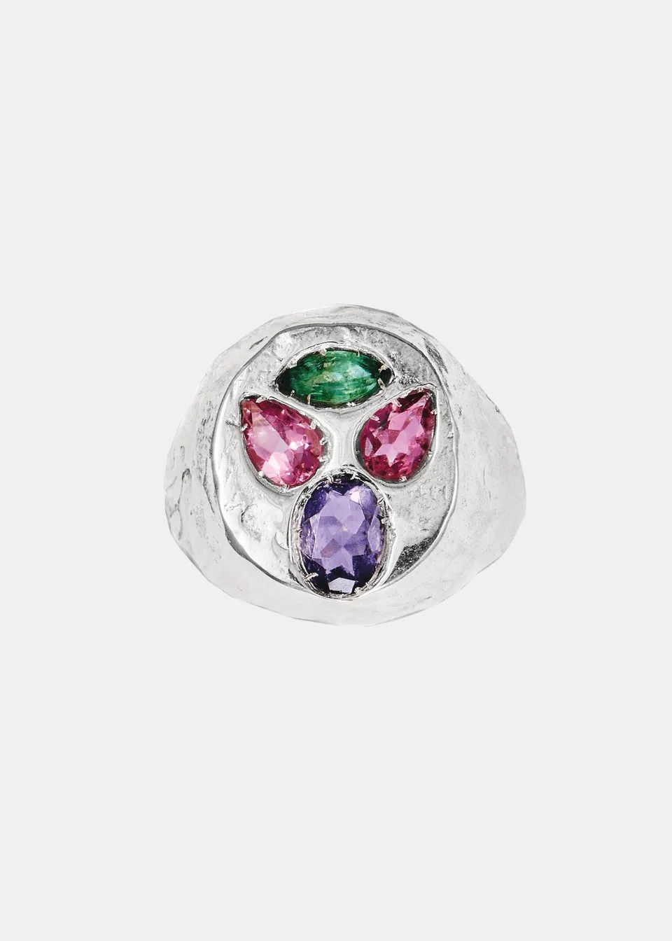 Voodoo Jewels Bold Shapes Sumiko anello sigillo argento