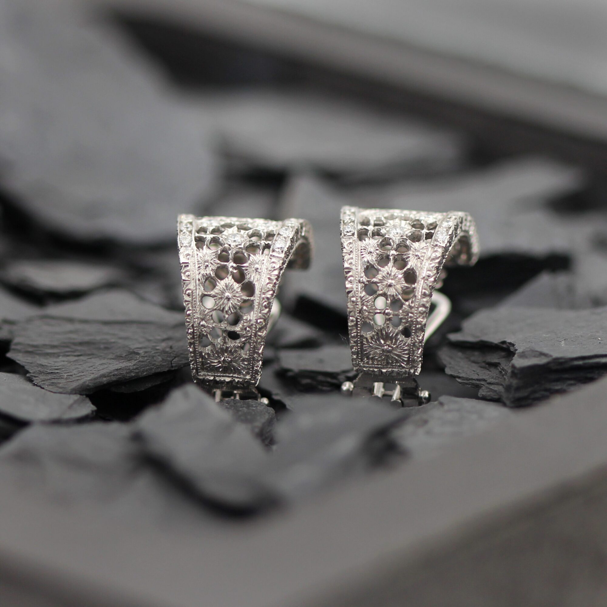Anna Gioielli Classici orecchini oro bianco diamanti 0,77 ct