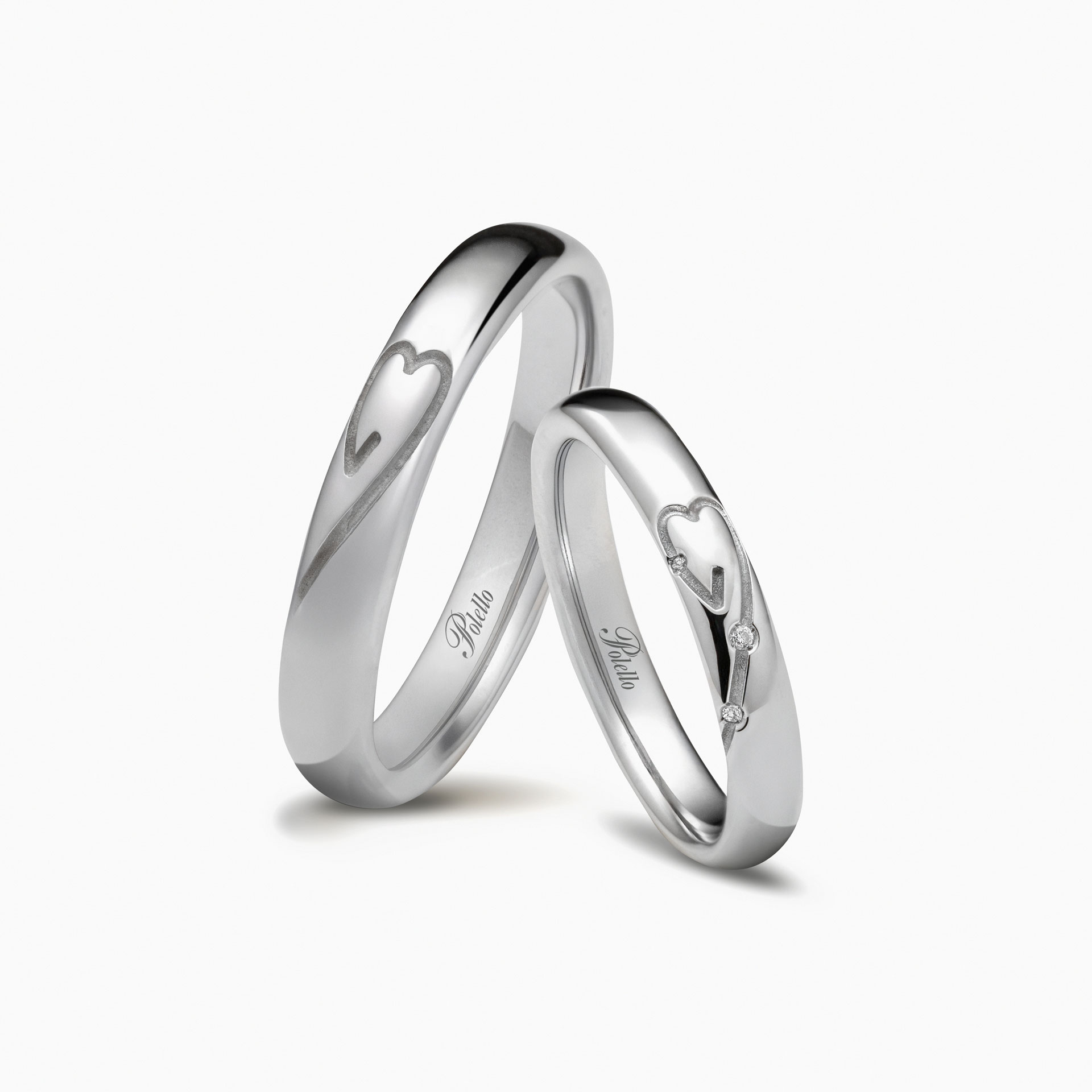 Polello Sì Lo Voglio fedi platino diamanti