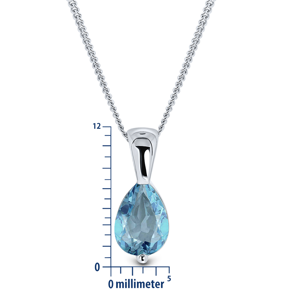 Miore Necklace Collana Oro Bianco 9KT Acquamarina