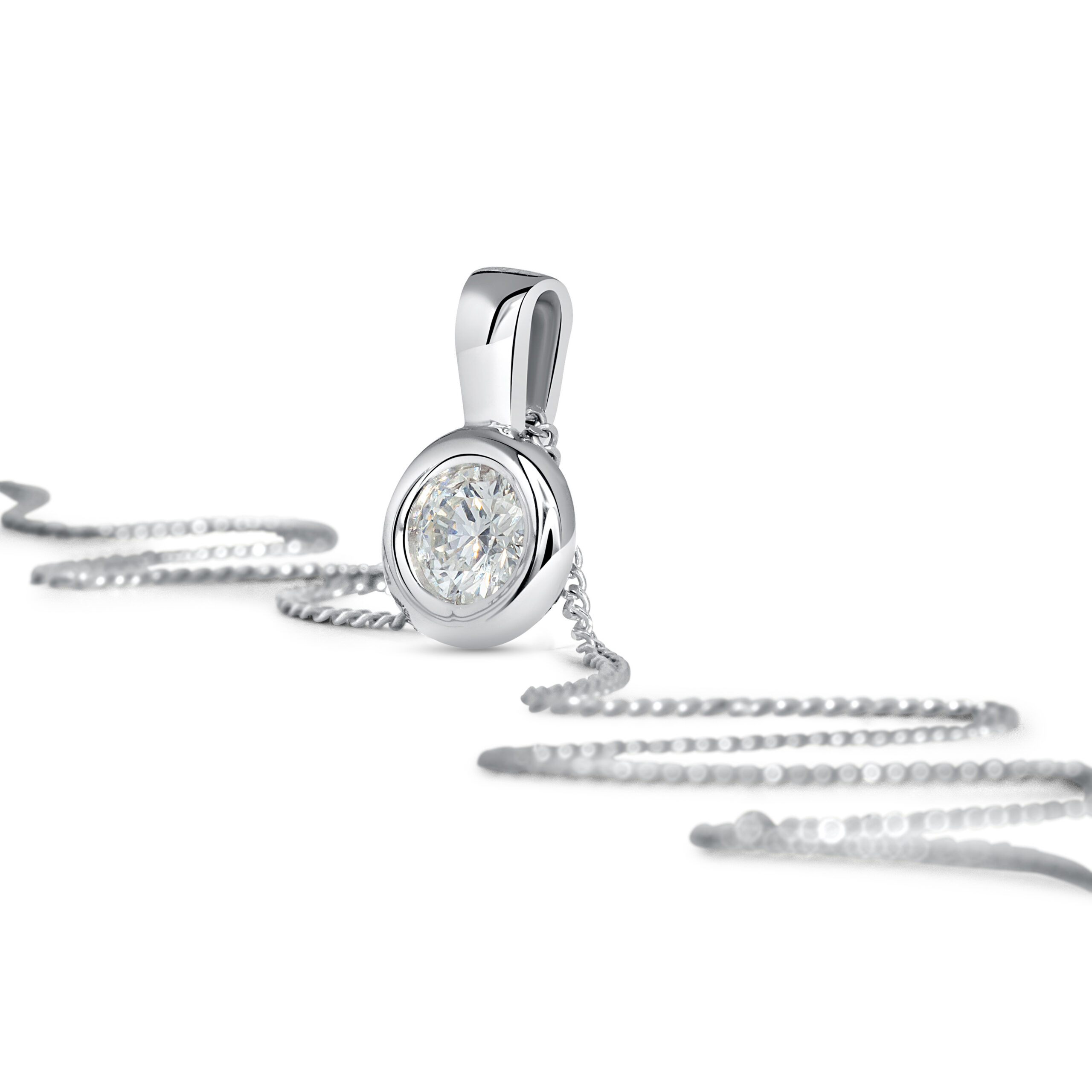 Miore Collana Oro Bianco 14 Kt (585)