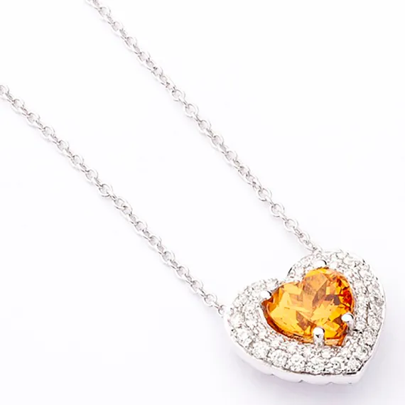 Polello girocollo oro granato pietra rossa donna
