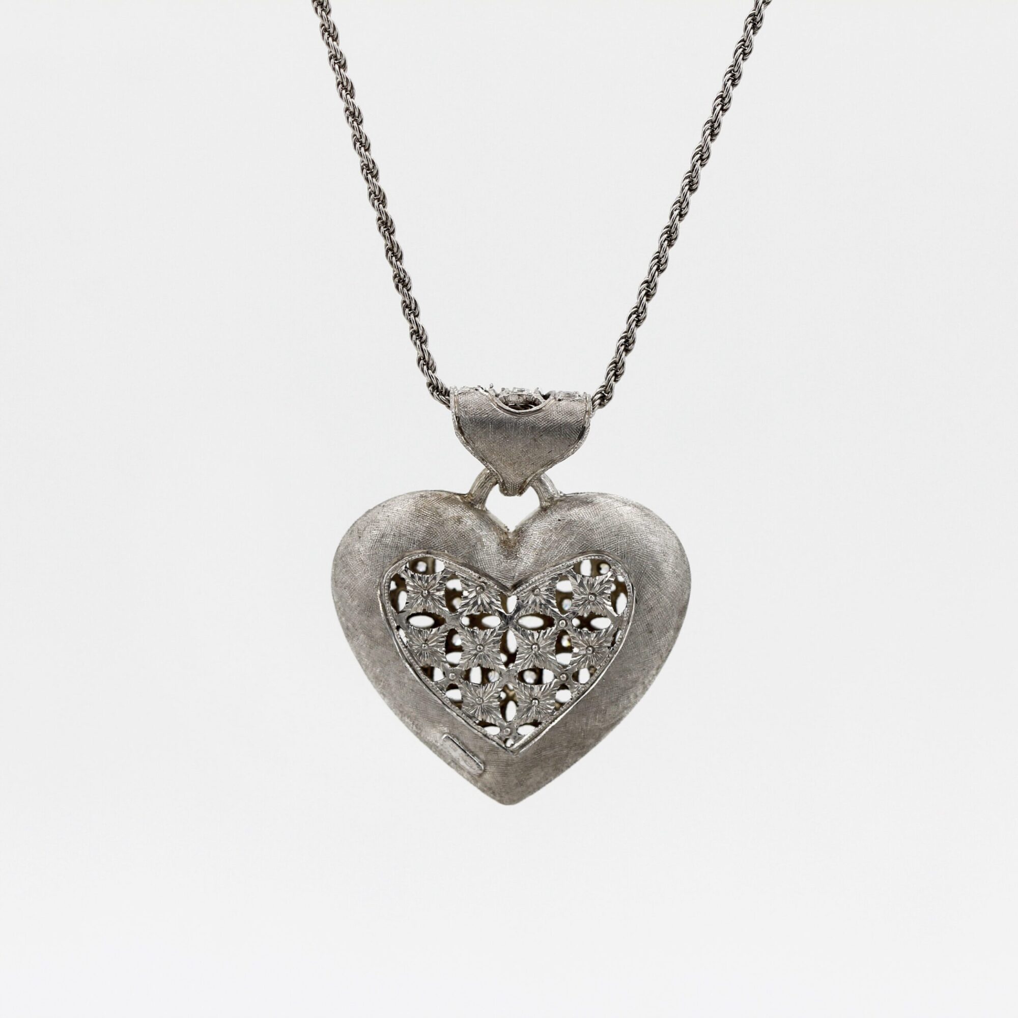 Anna Gioielli Pendenti Collana Cuore Argento 52 Zirconi Corda