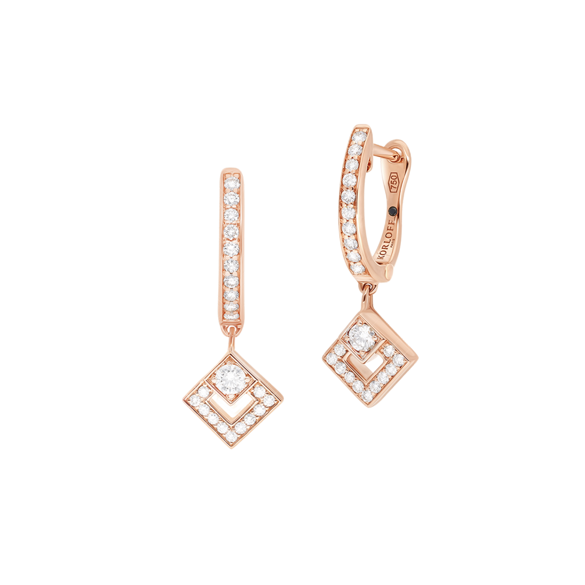 Korloff Éclat JL-JEE06-PG/D orecchini oro rosa diamanti