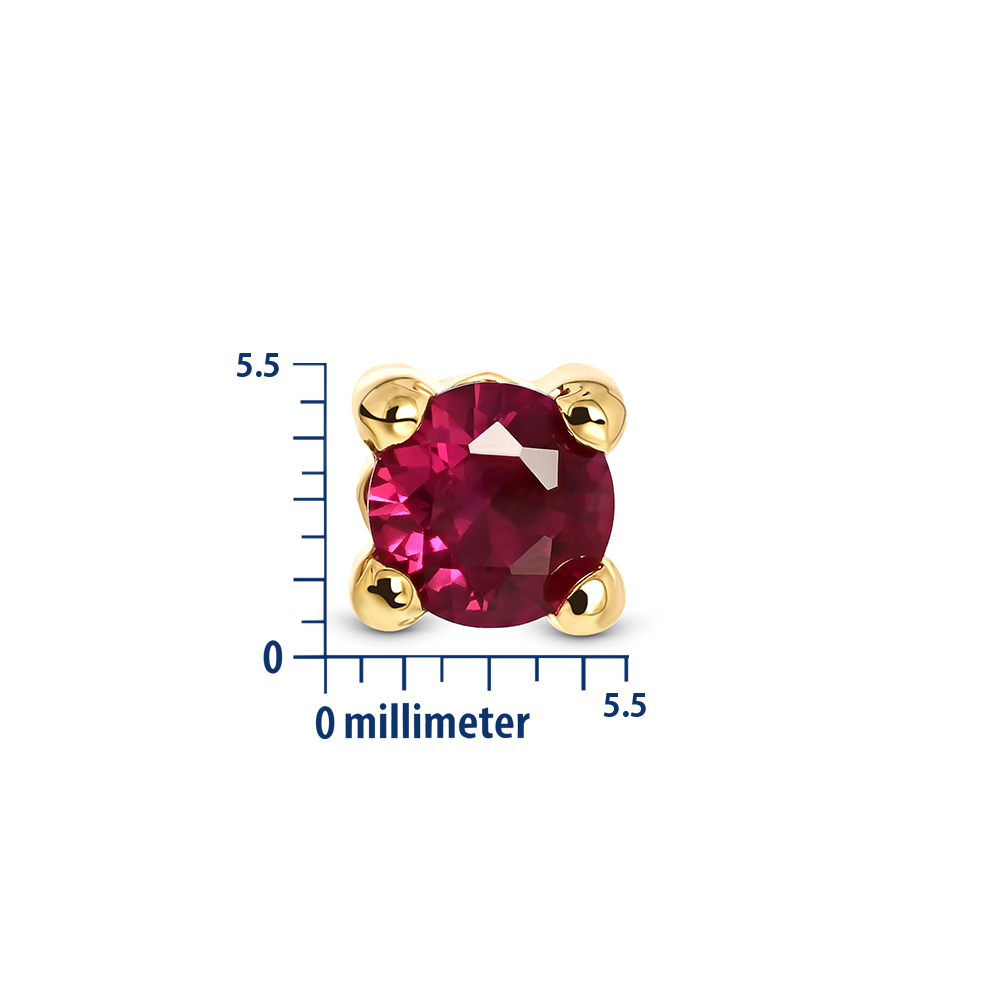 Miore Earrings orecchini oro giallo 375 rubino creato