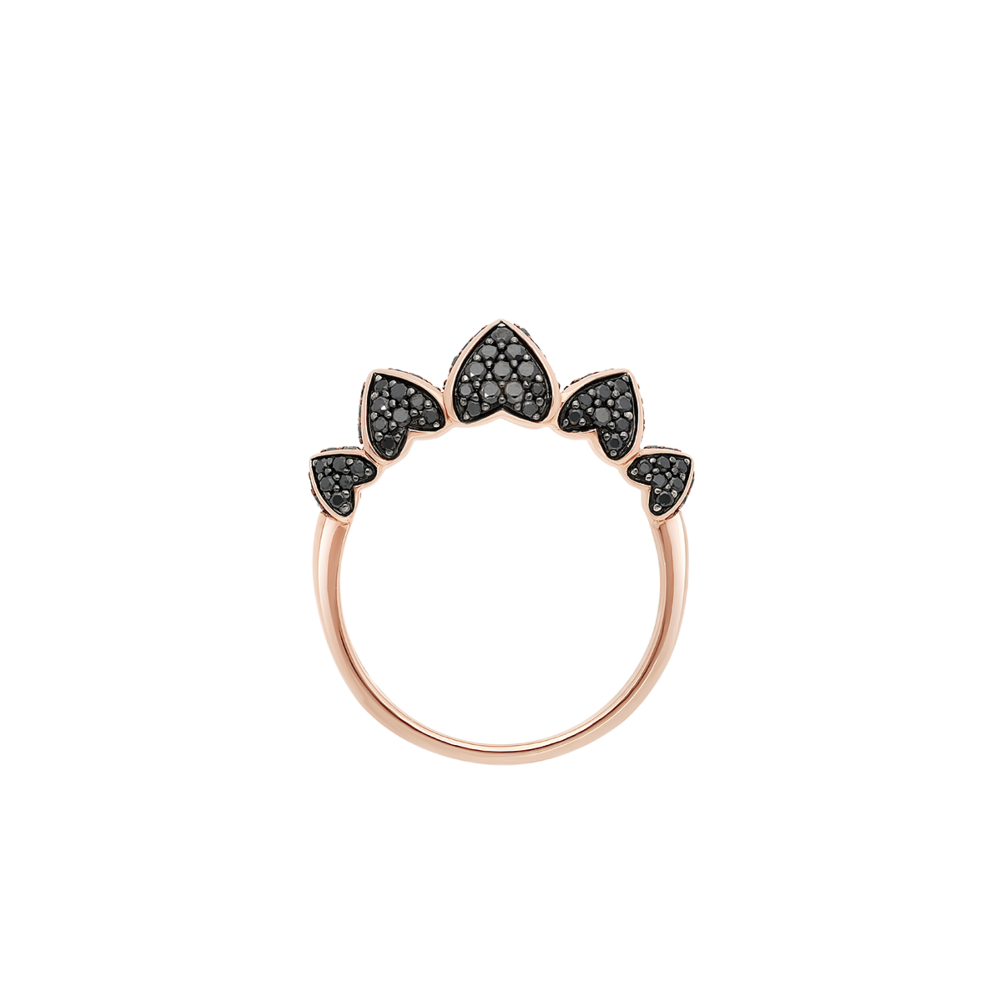 Korloff Korlove JKVR02 anello oro rosa diamanti neri
